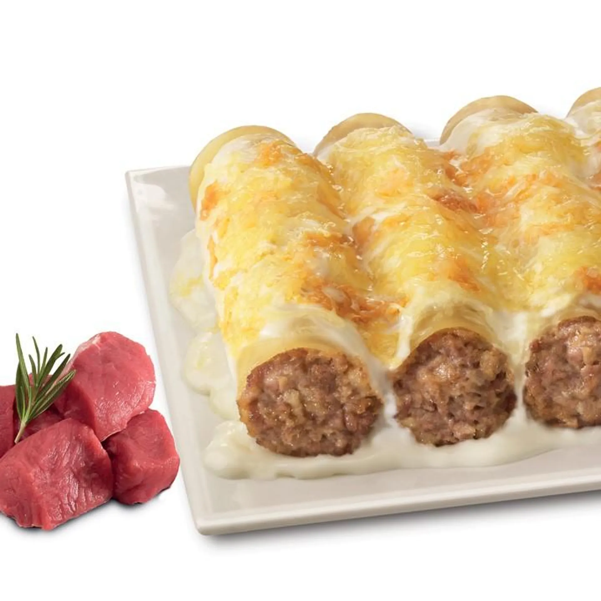 Canelones de carne con bechamel bipack