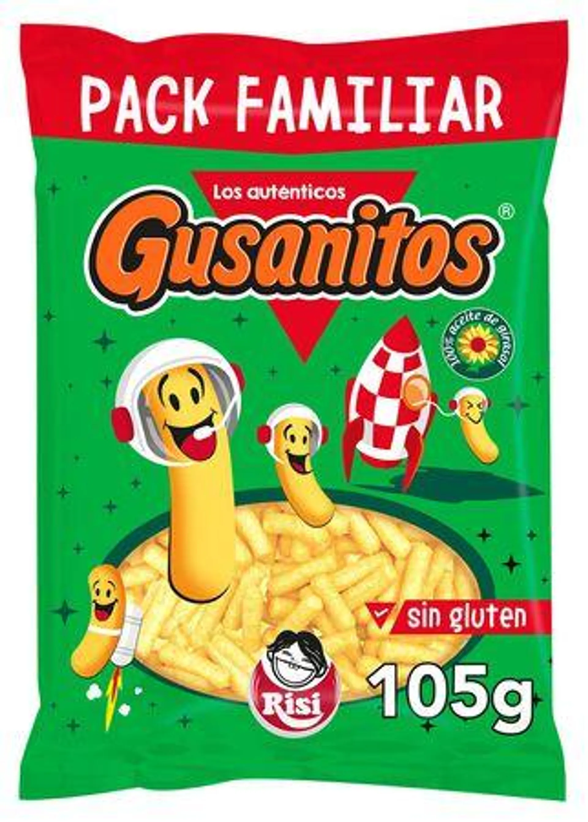 Gusanitos de maíz sin gluten Risi 105g