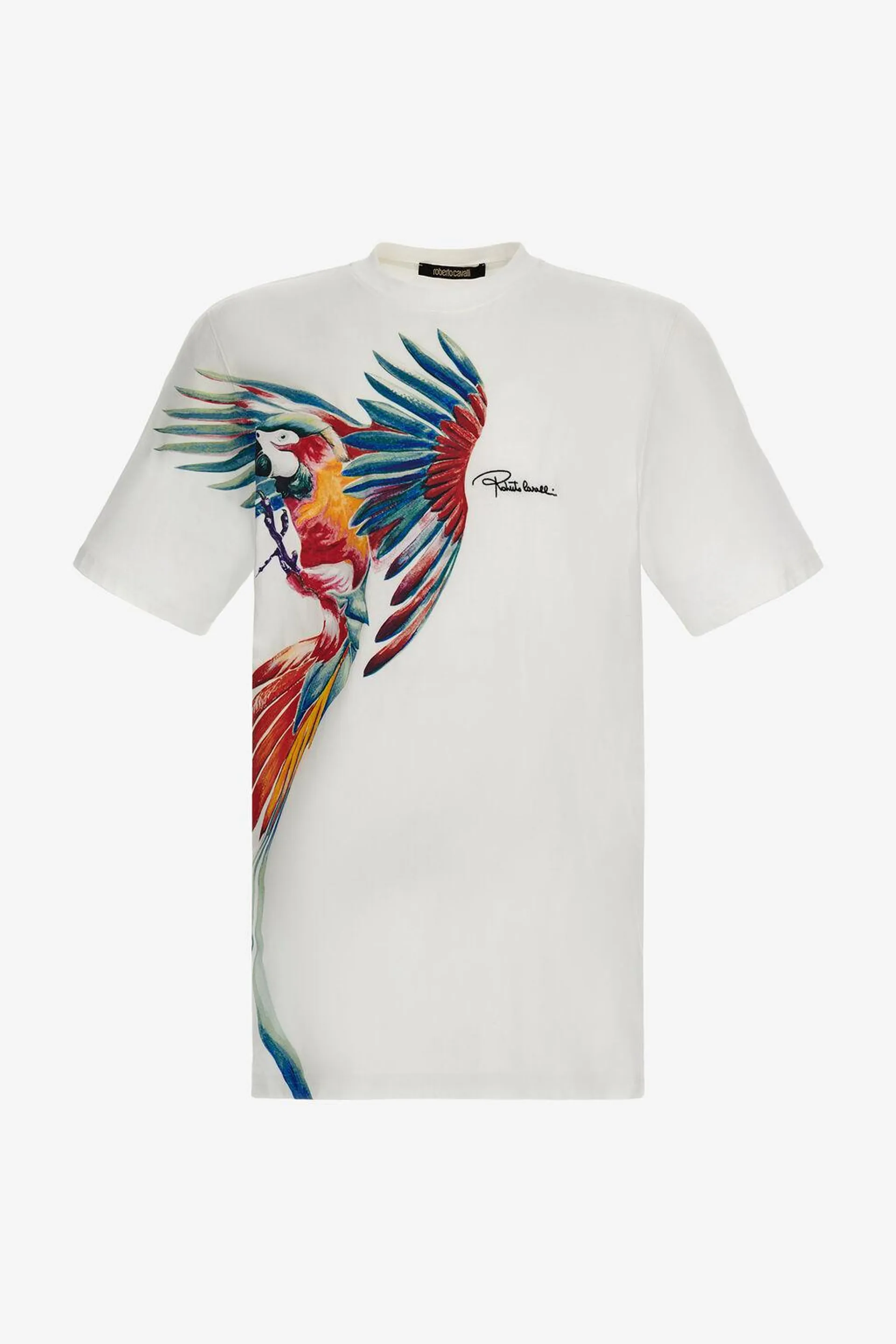 Signature and parrot t-shirt