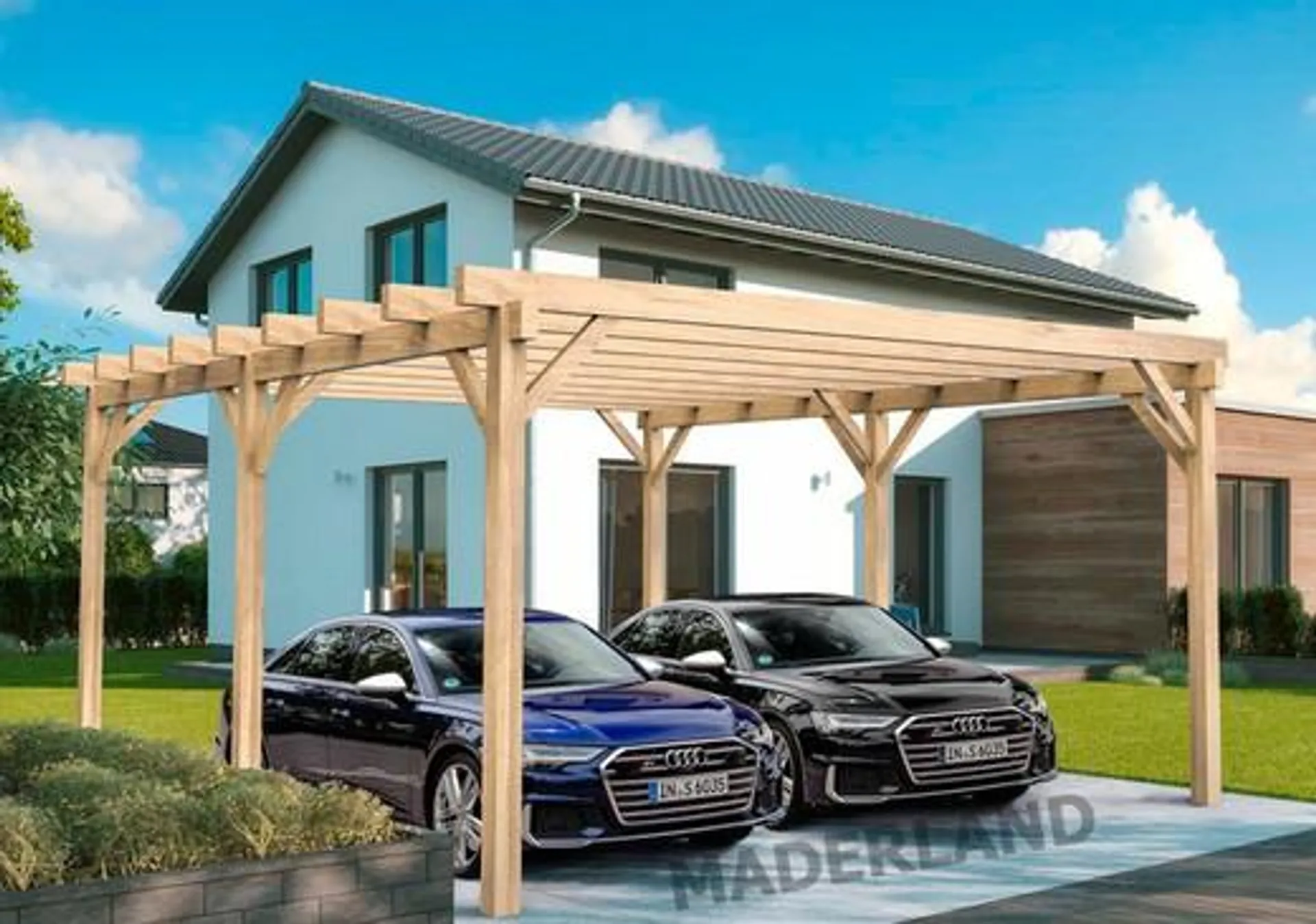 Carport madera laminada 600x500 cm Lugo