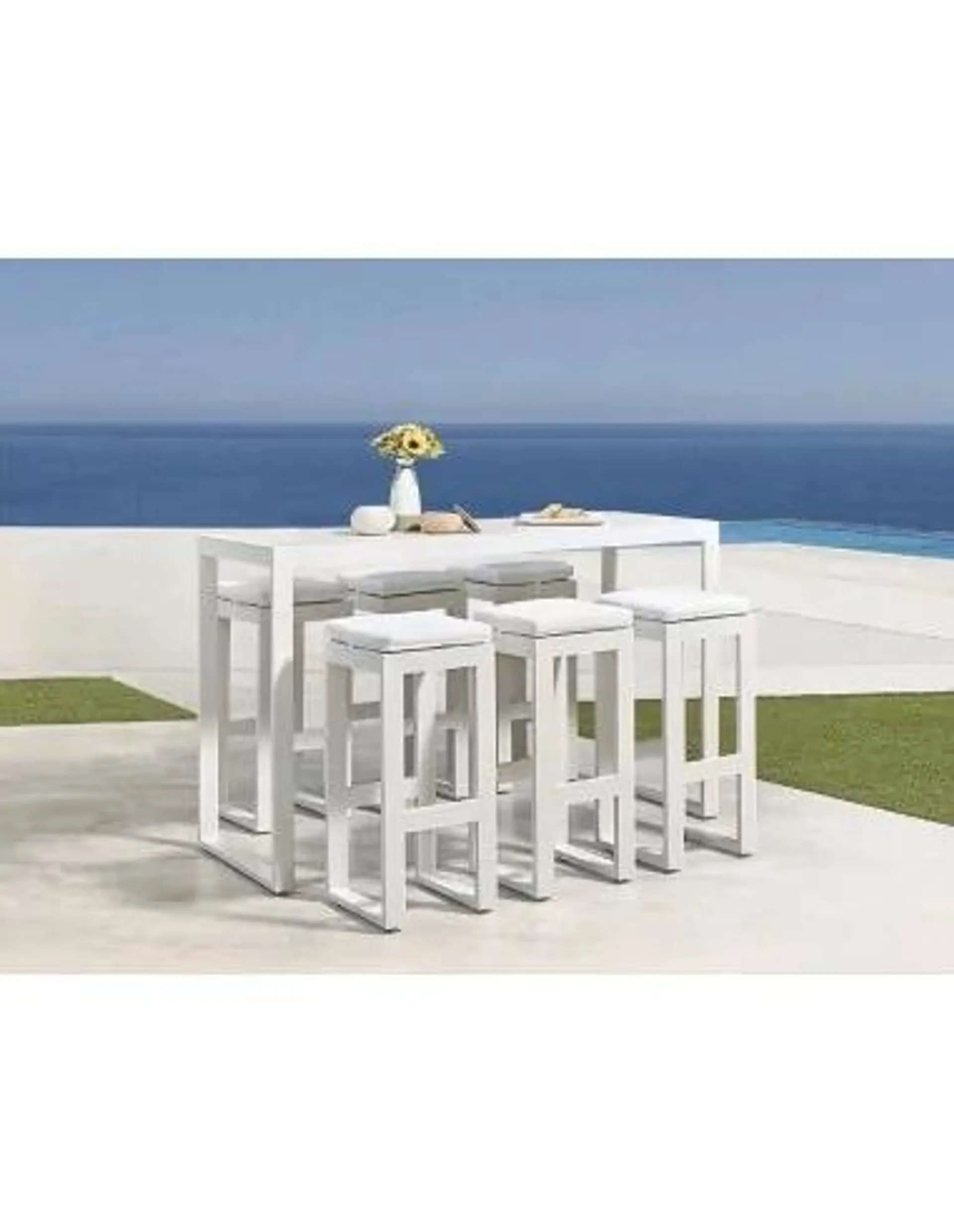 Set Mesa Alta y 6 taburetes Cassina 6 Magestic Garden