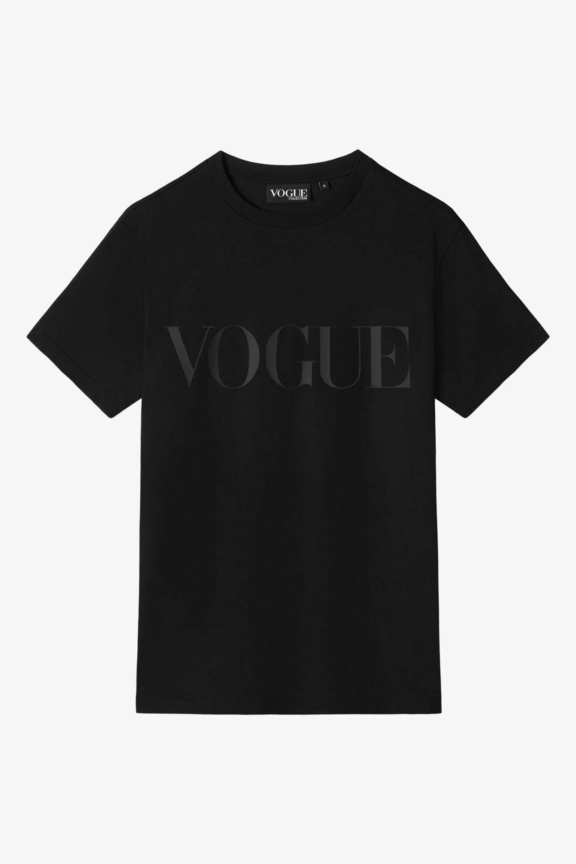 Camiseta VOGUE negra con logo estampado