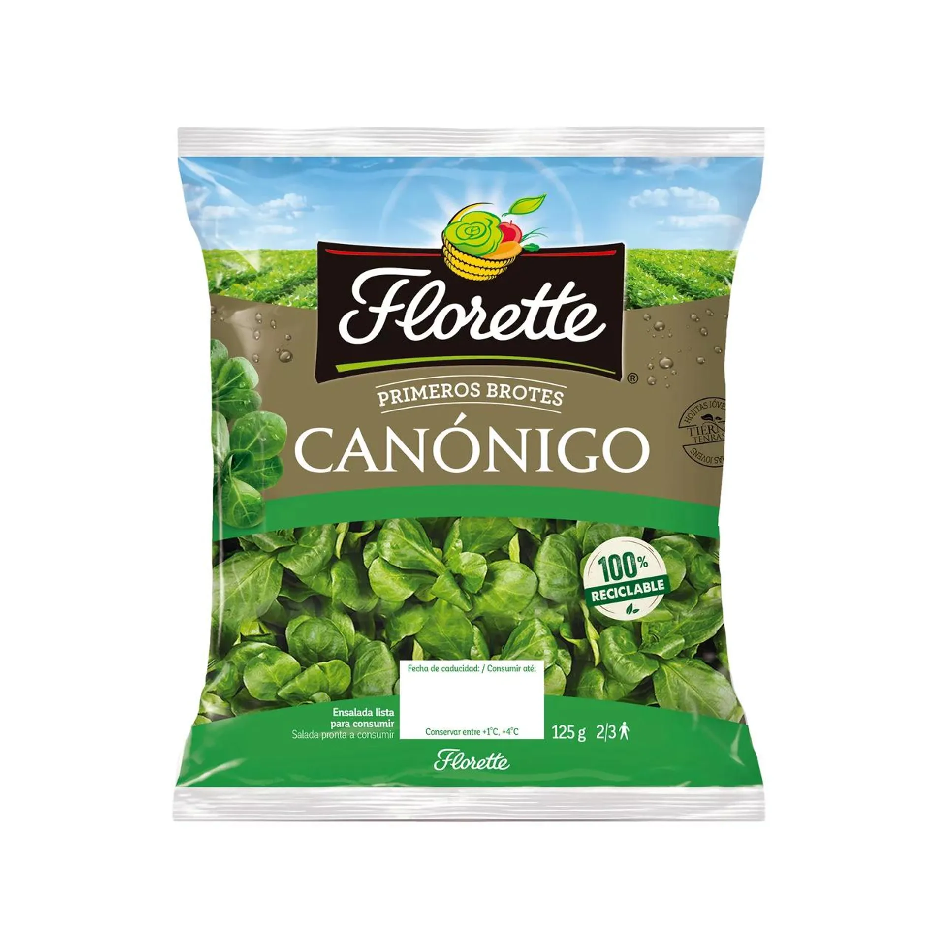 Canónigos FLORETTE PRIMEROS BROTES 125 g.