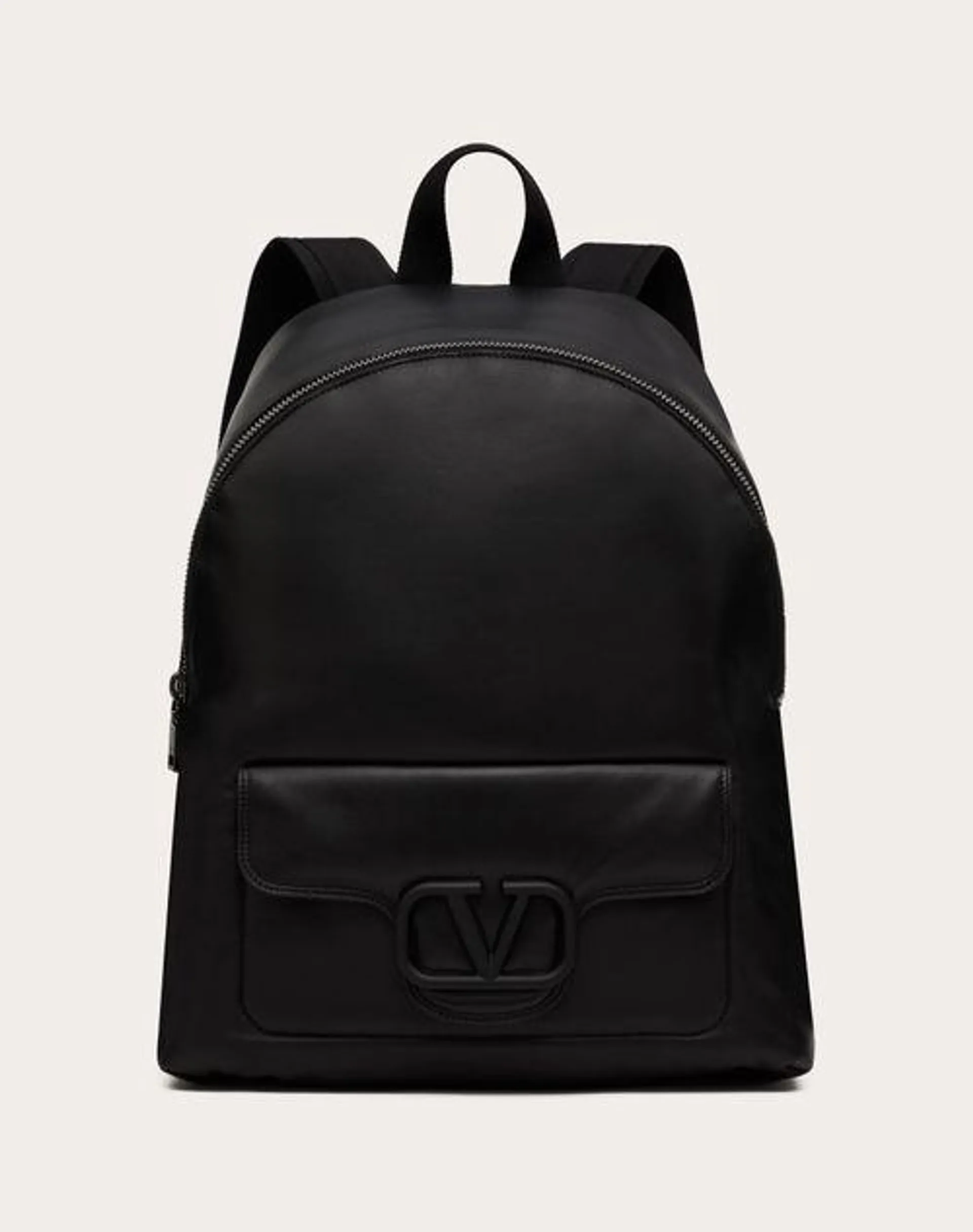 MOCHILA VALENTINO GARAVANI NOIR DE CUERO NAPA