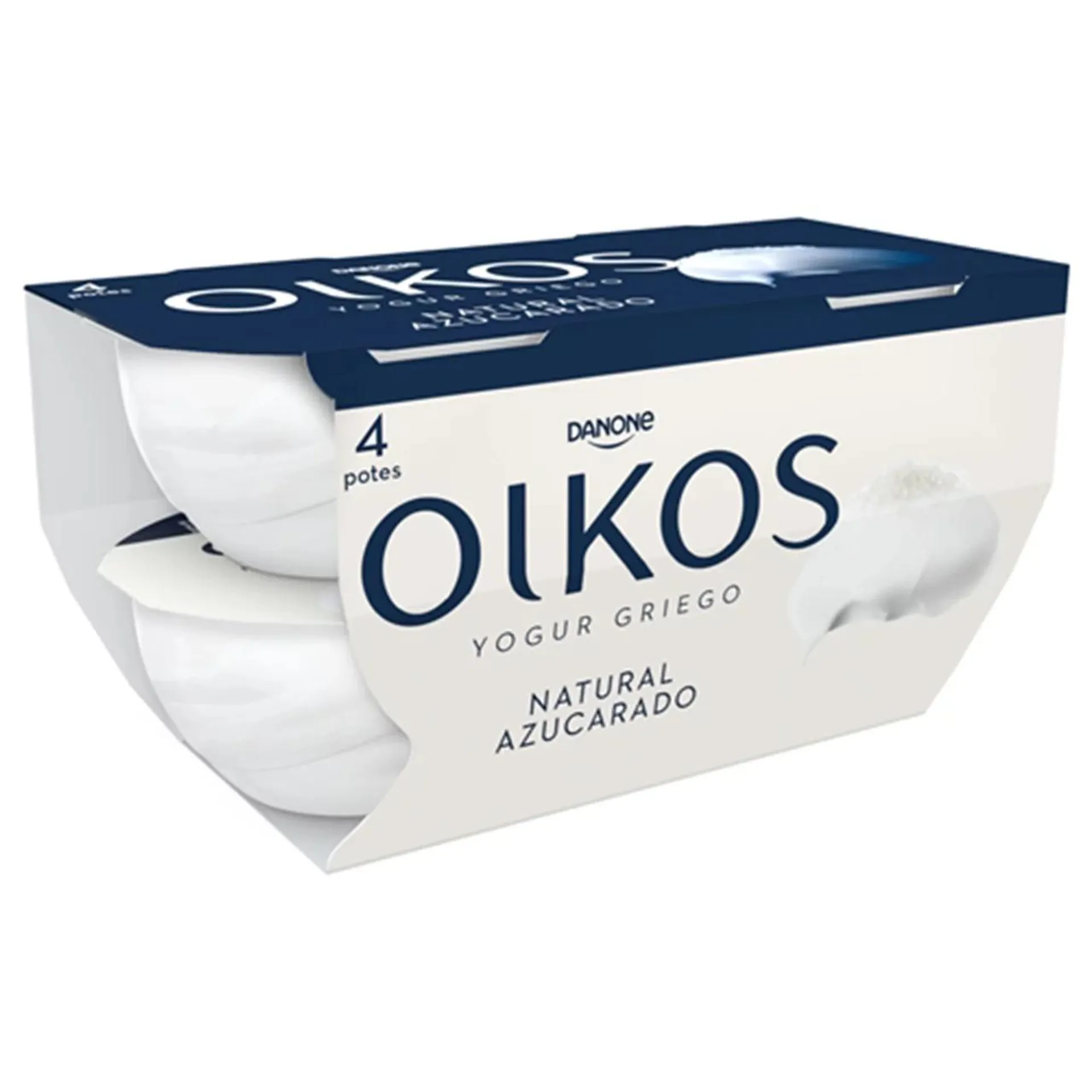 OIKOS Yogur griego natural azucarado de Danone 4 x 110 g.