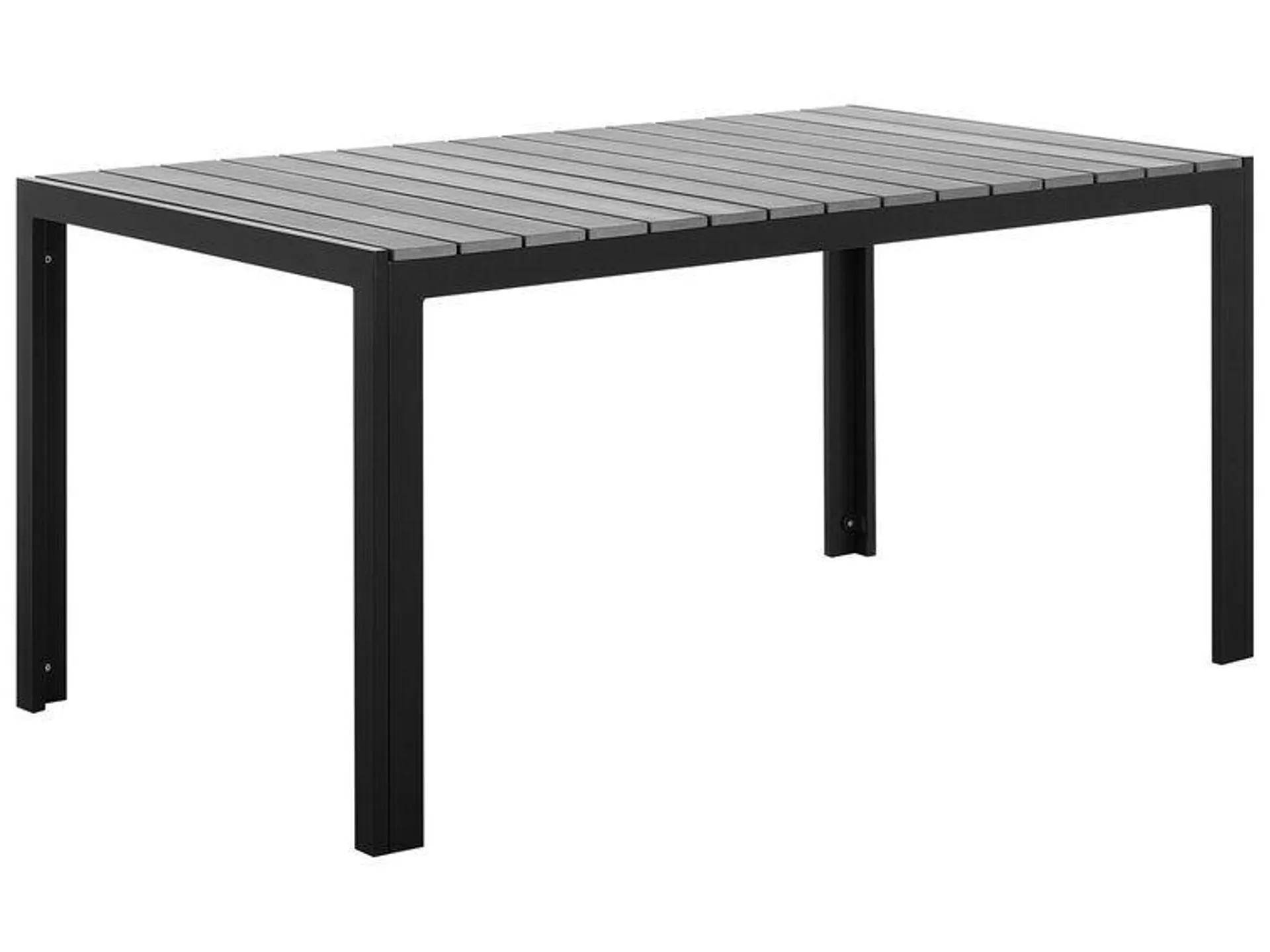 Mesa de jardín gris/negro 150 x 90 cm COMO