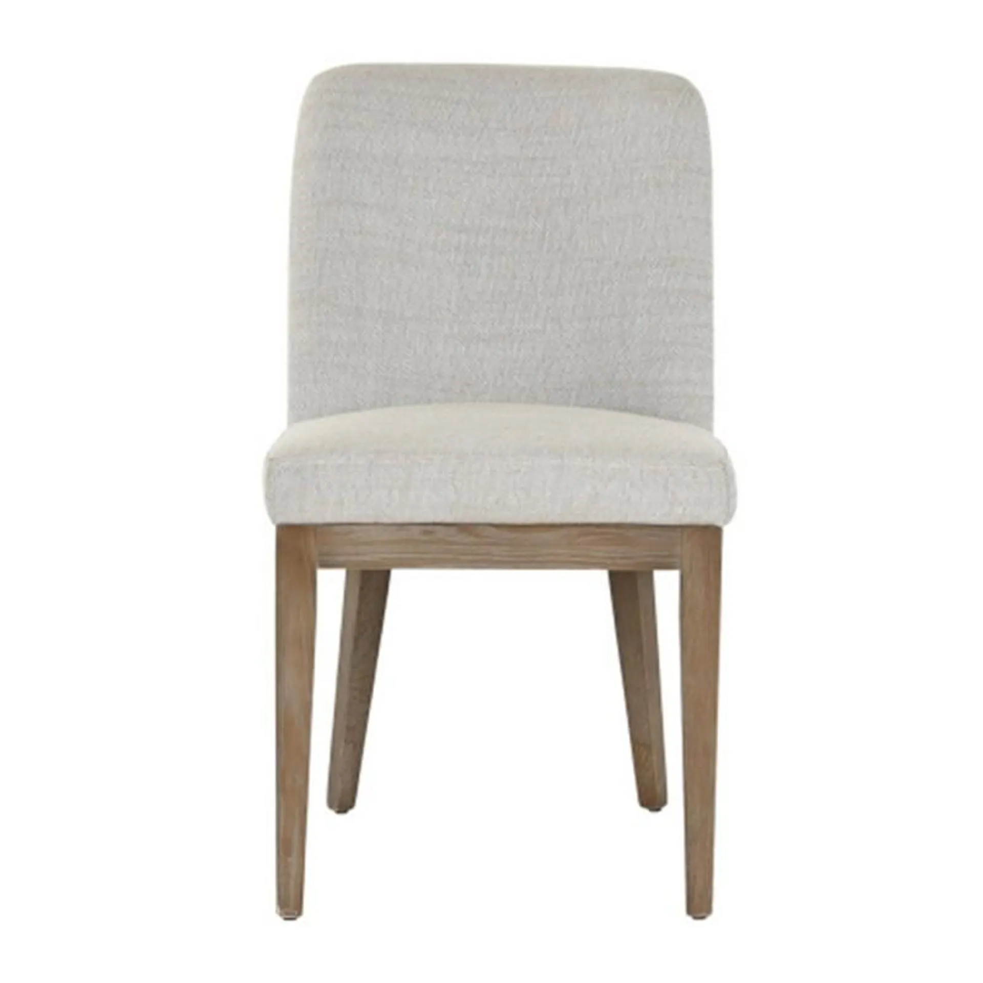 Upholstered dining chair and ash wood structure