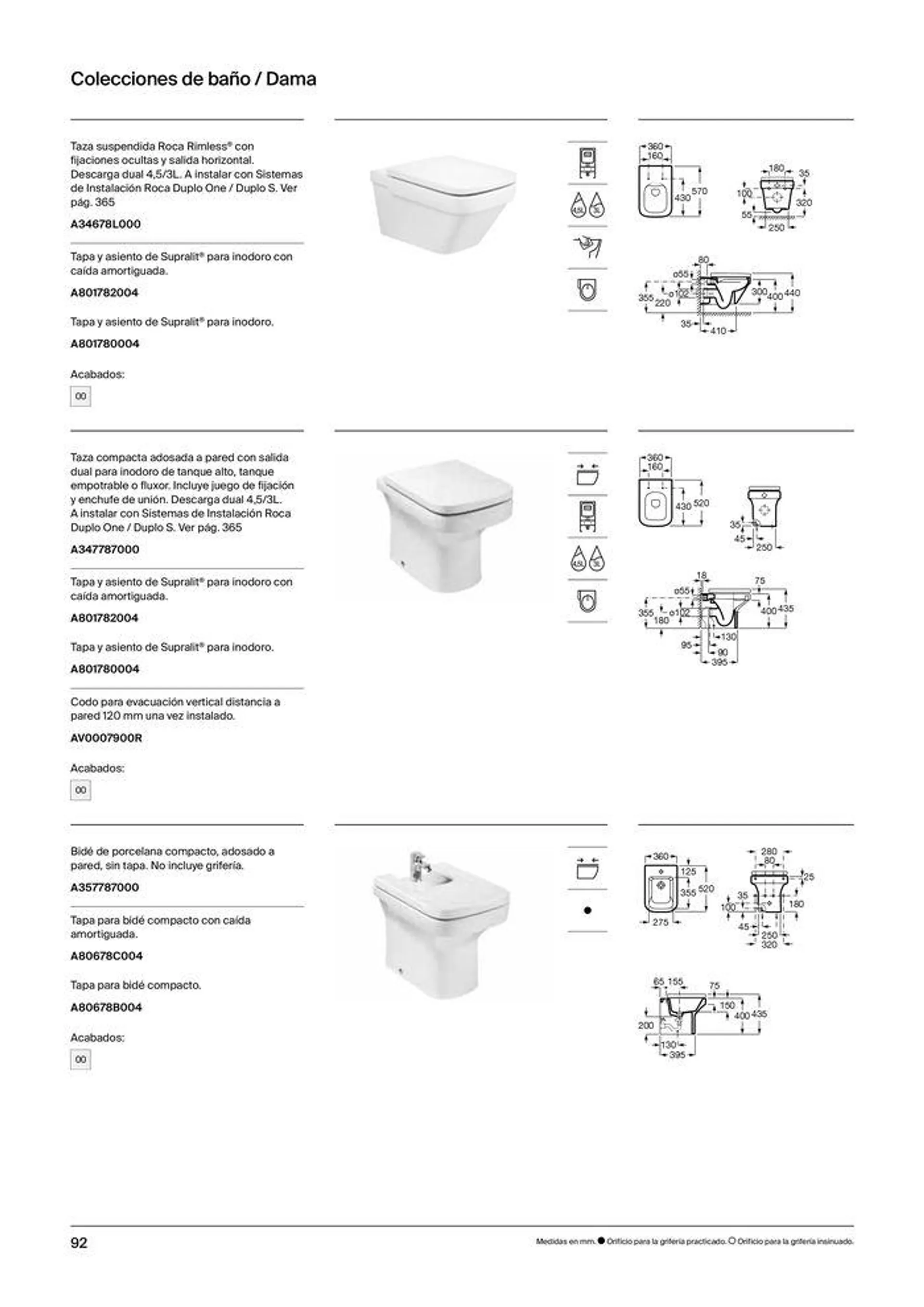 Catálogo de Colecciones de Baño, Muebles y Accesorios 19 de septiembre al 31 de diciembre 2024 - Página 94