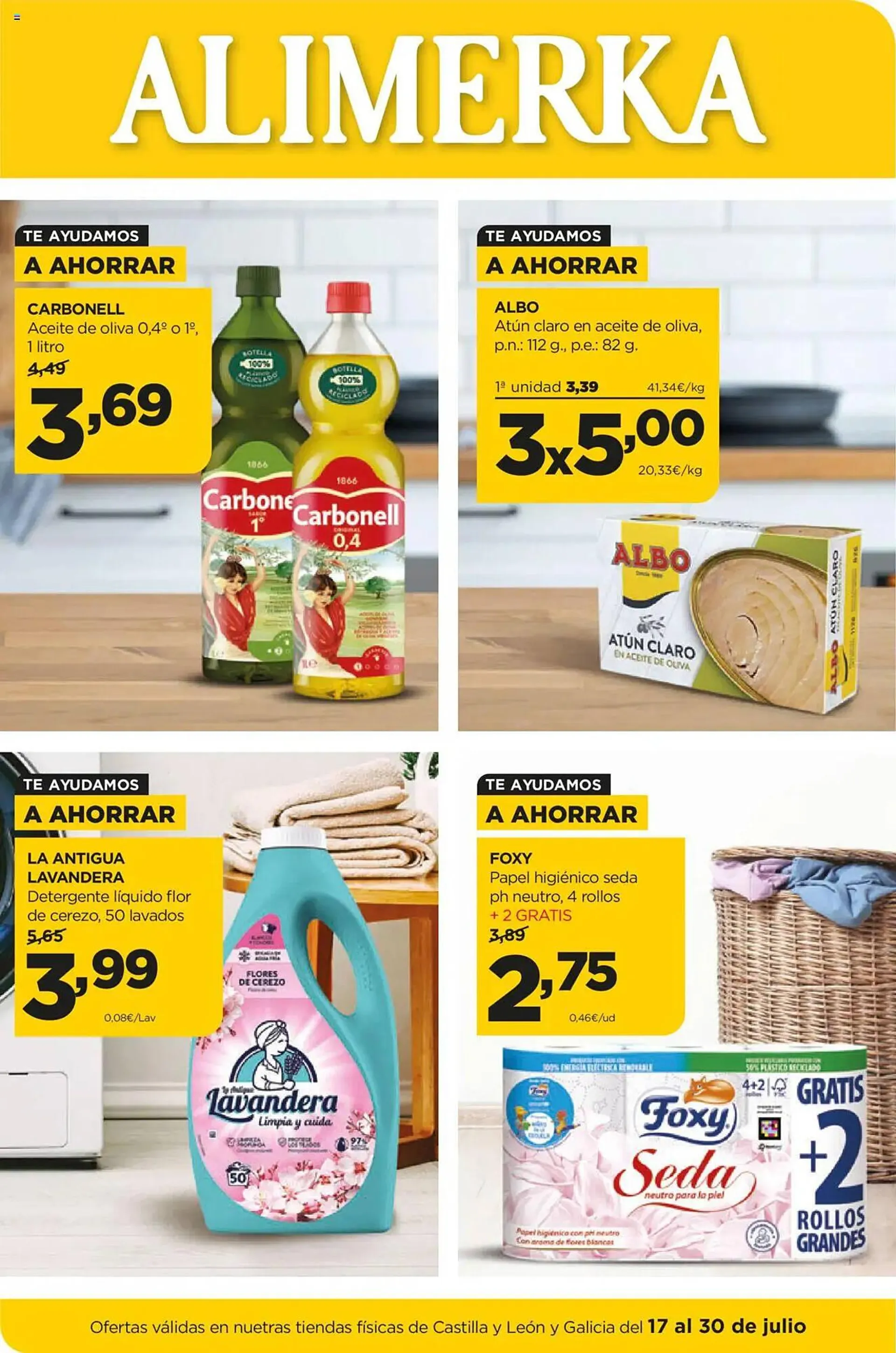 Catálogo de Folleto Alimerka 17 de julio al 30 de julio 2025 - Página 1