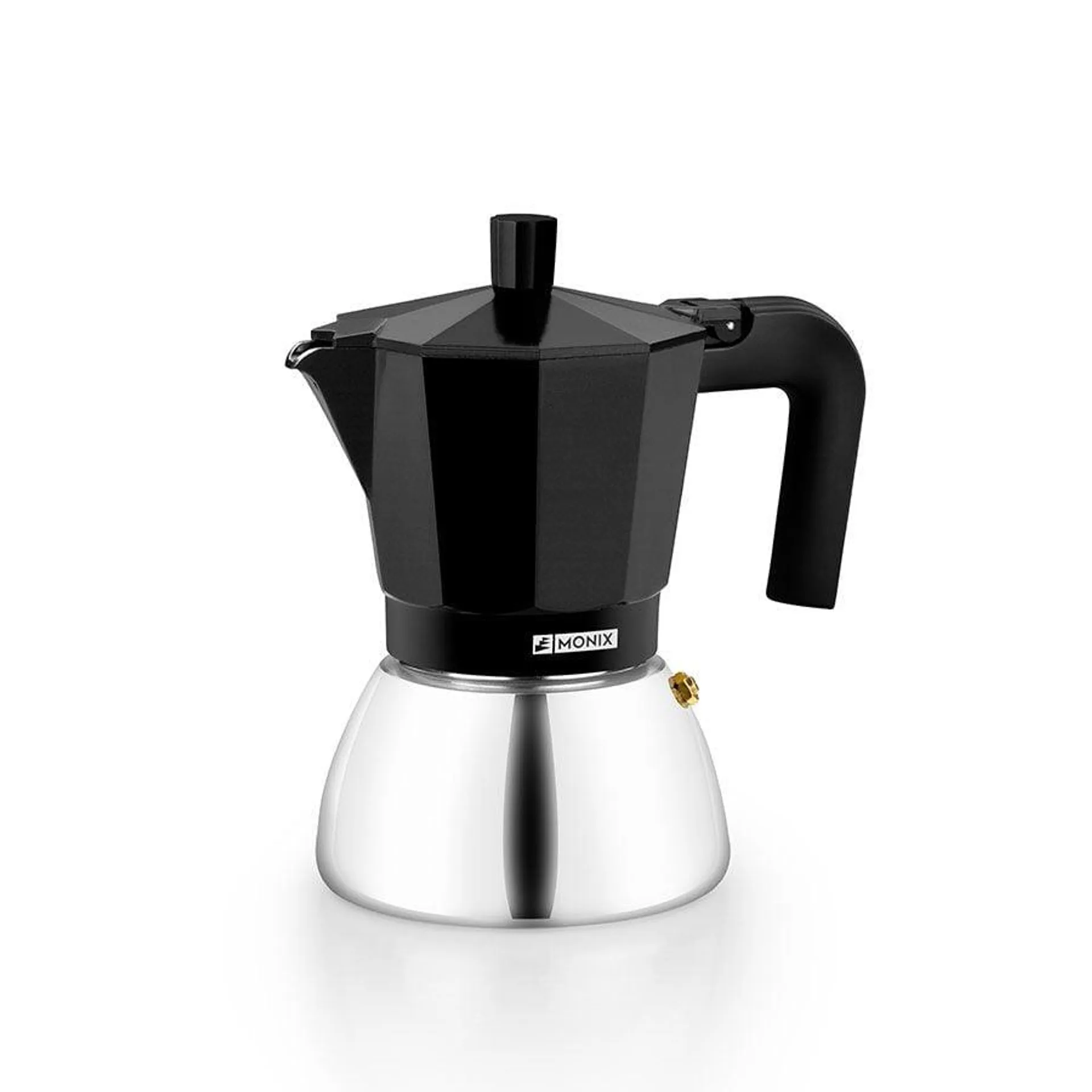 Cafetera Induction Inox Black 6 Tazas Monix