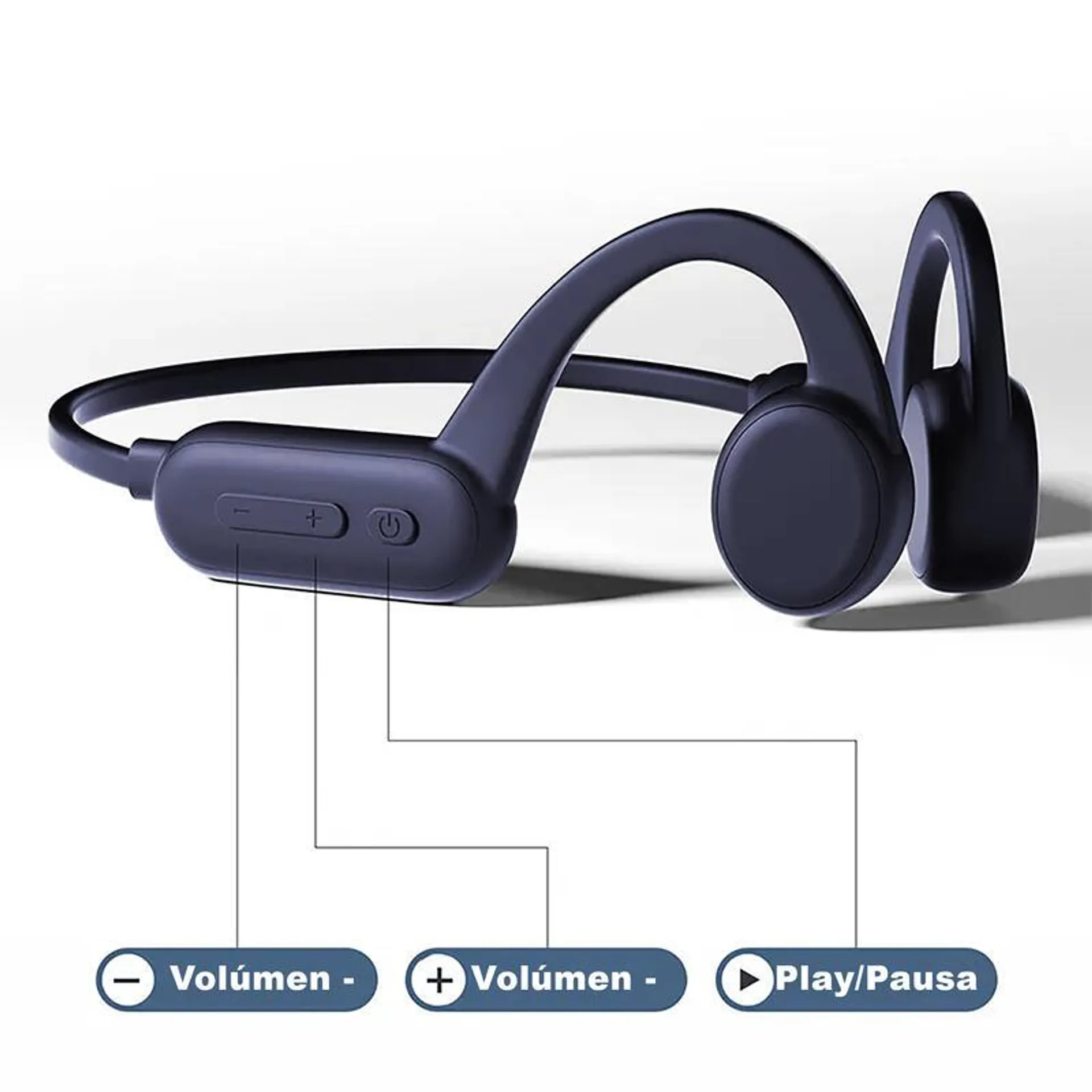 Auriculares bluetooth y mp3 acuático conducción ósea azul