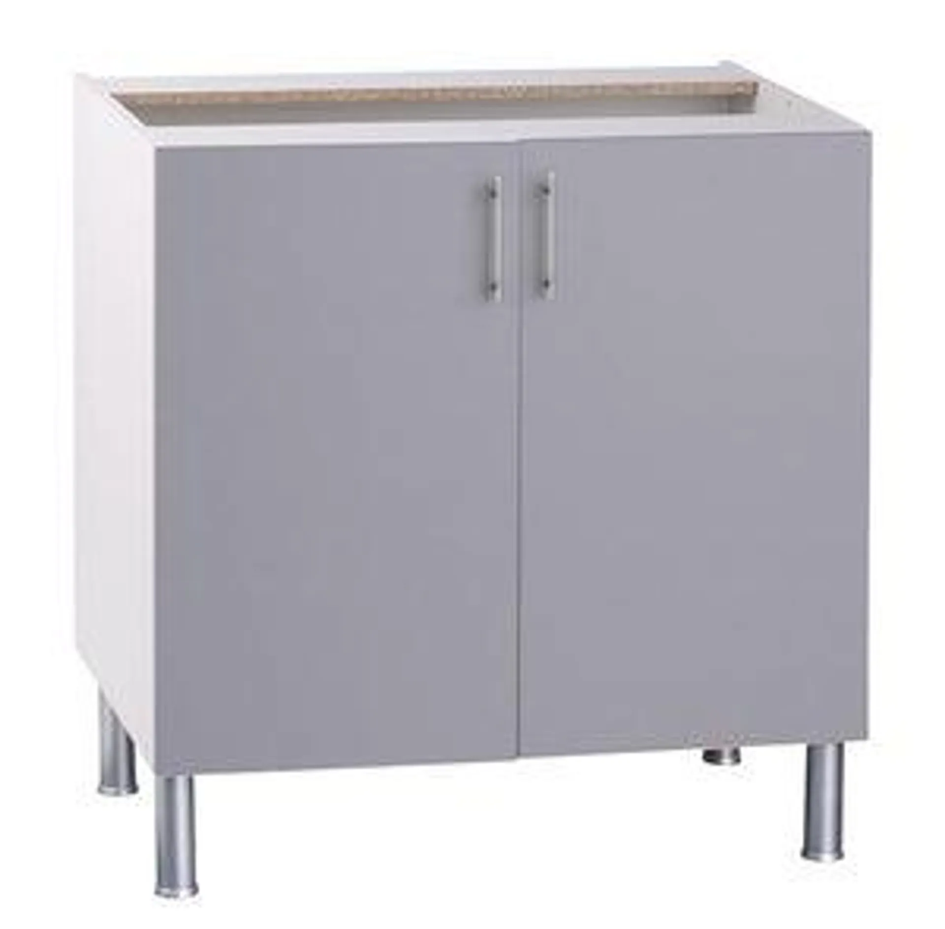 Mueble bajo BASIC gris fabricado en aglomerado 80 x 70 cm