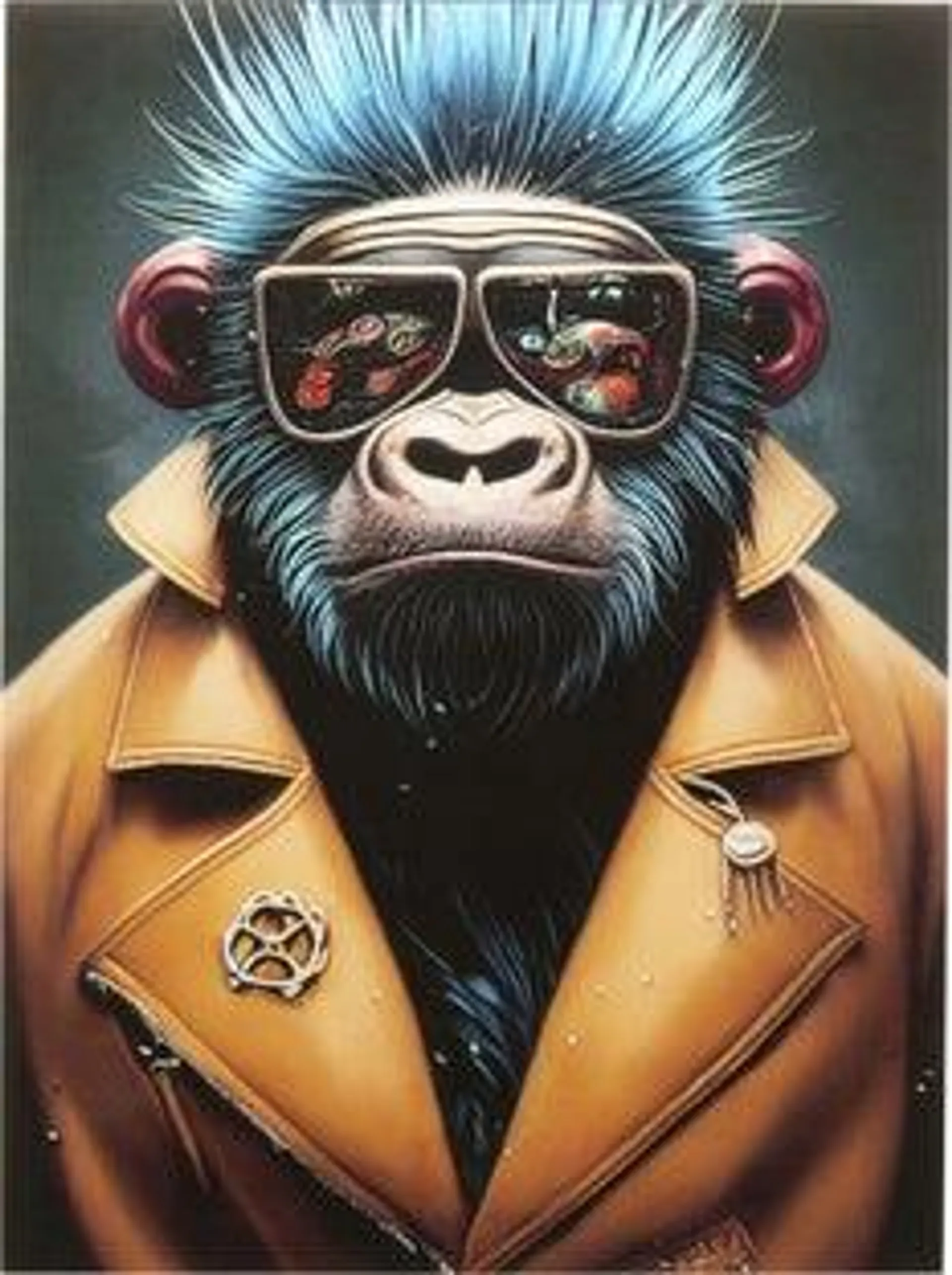 Cuadro cristal Fashion Gorilla 60x80cm