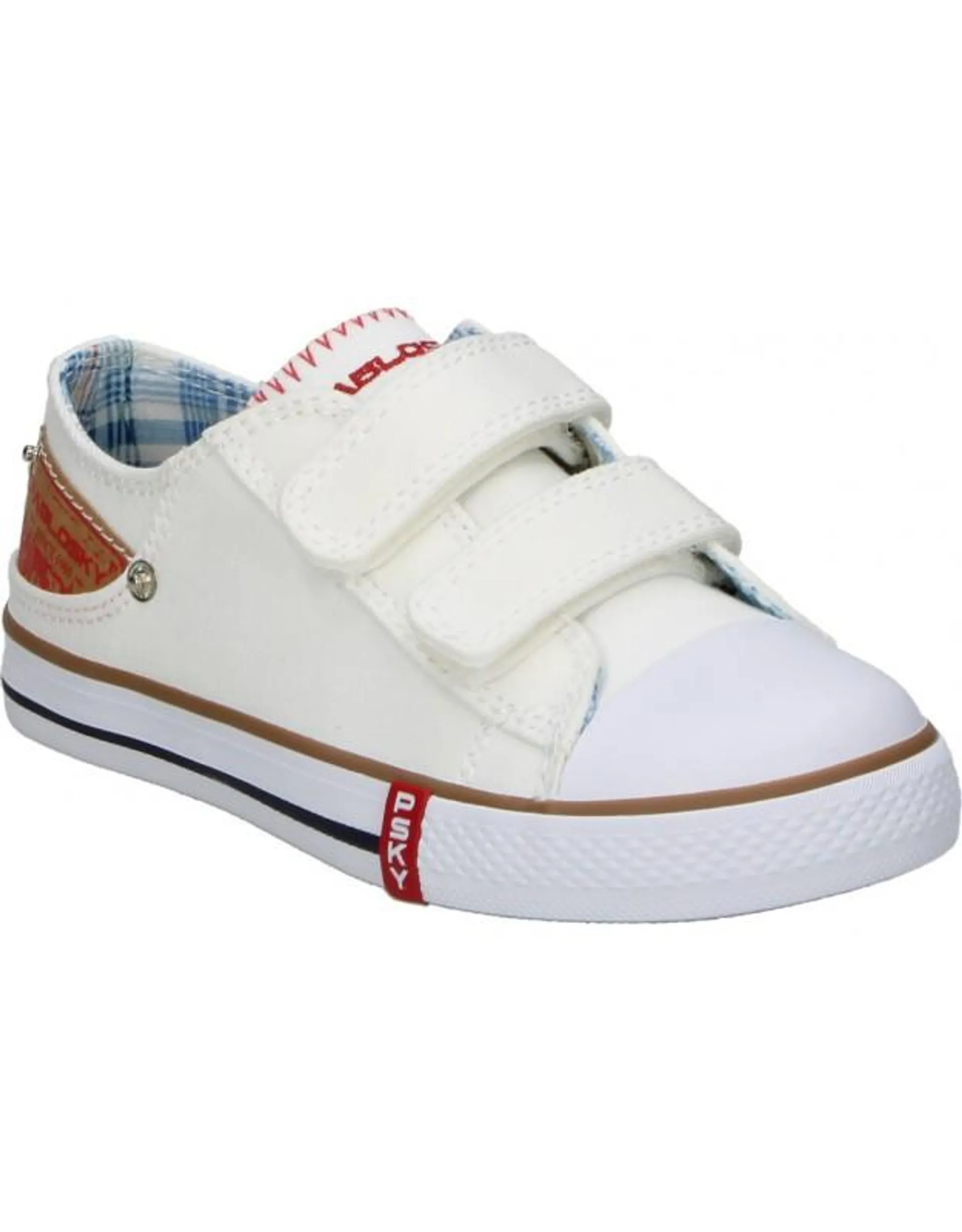 Zapatillas con velcro para niño blancas PABLOSKY 967400