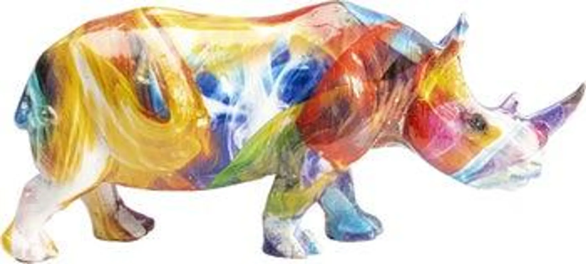 Figura deco Colored Rhino