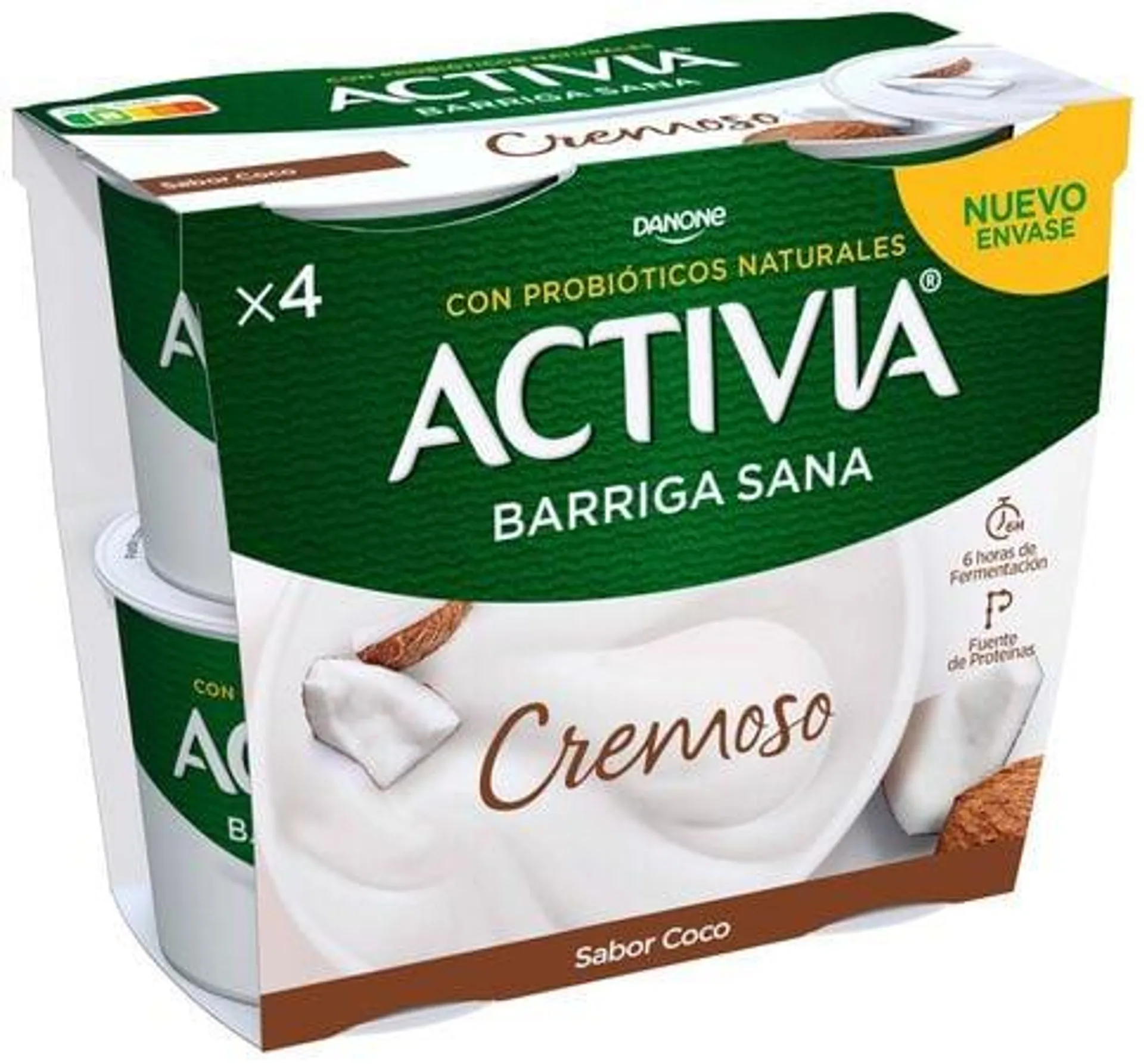 Bífidus Activia cremoso pack 4 coco