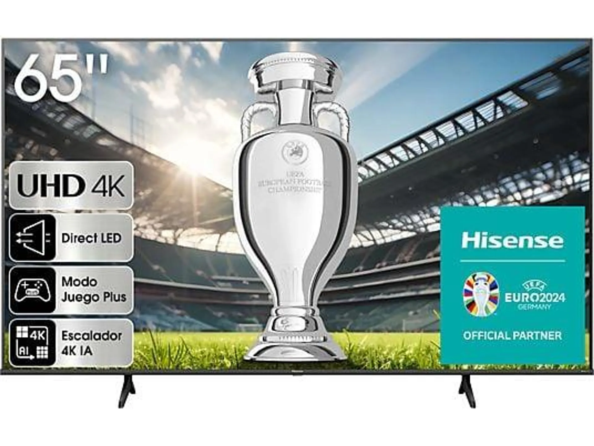 TV LED 65'' - Hisense 65A6K, Smart TV, UHD 4K, Dolby Vision, Modo juego Plus, DTS Virtual X, Control por voz