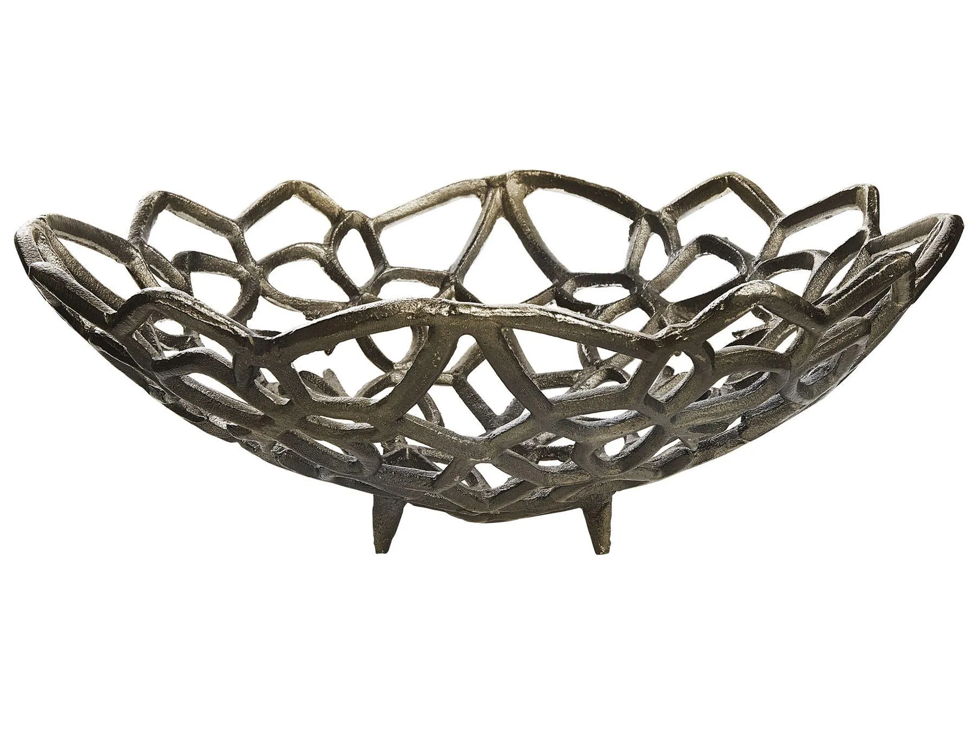Cuenco de metal plateado 37 cm BABYLON