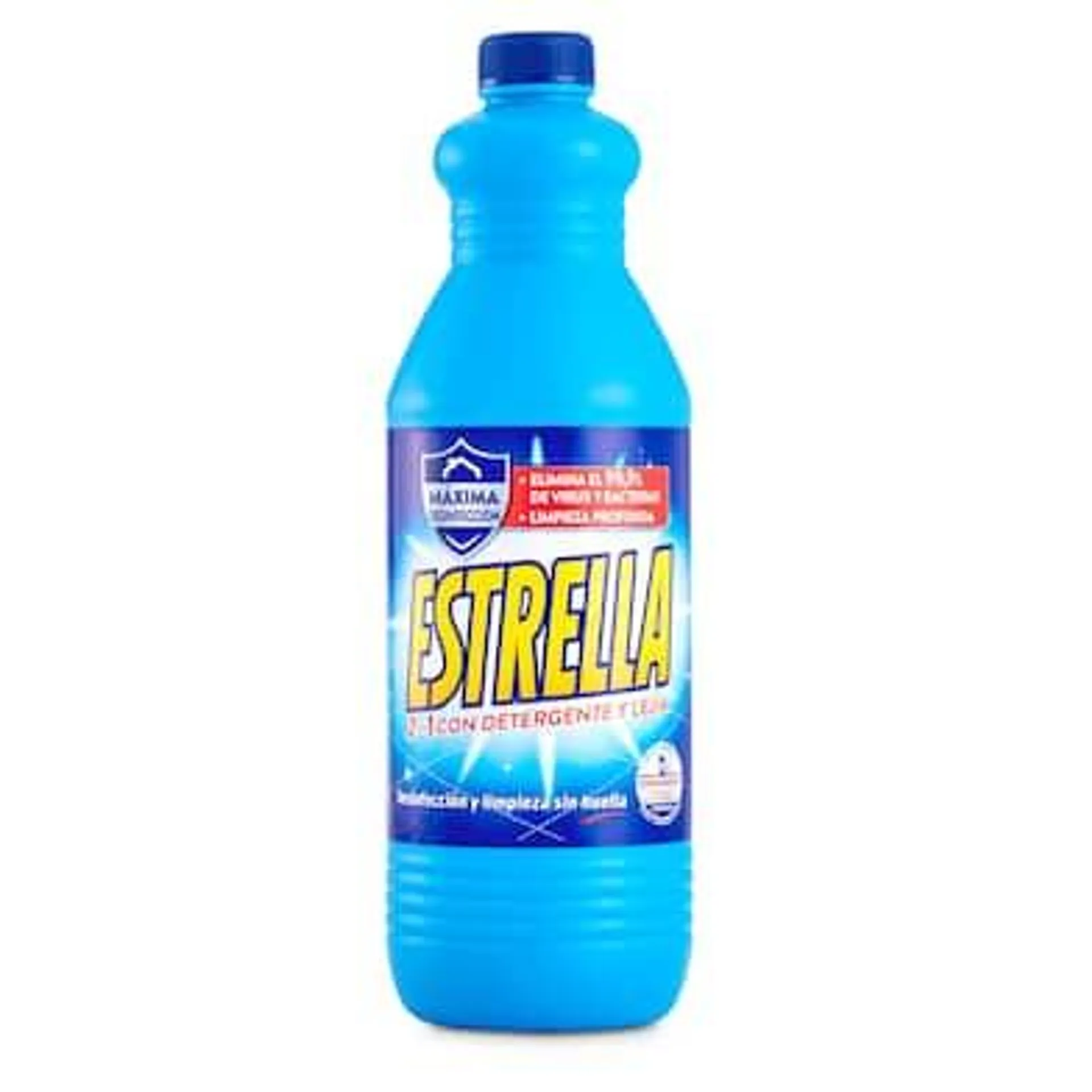 Lejía con detergente azul ESTRELLA BOTELLA 1.43 LT