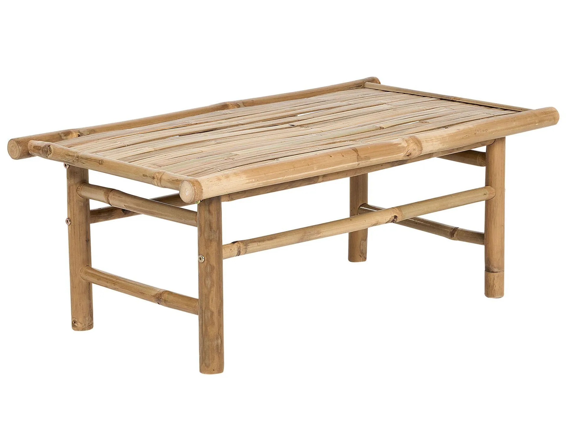 Mesa de centro de bambú 80 x 45 cm madera clara TODI