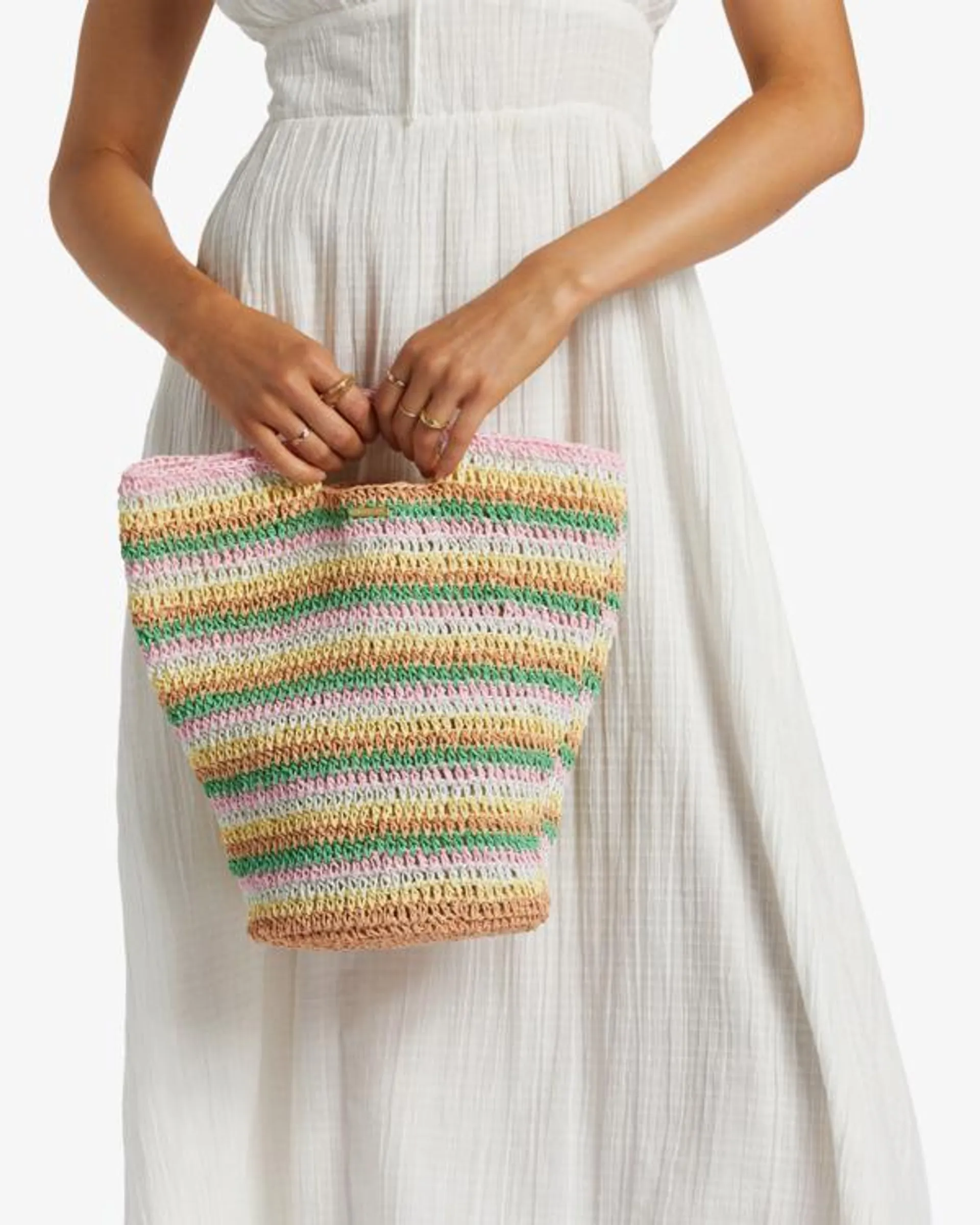 Island Life - Bolsa de Paja con Asas para Mujer