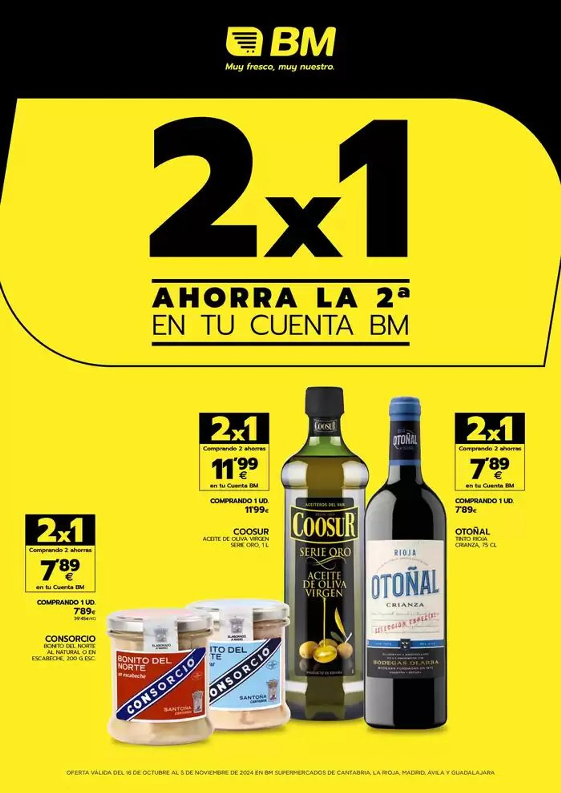 Catálogo de 2x1 Ahorra en la 2a en tu cuenta BM 16 de octubre al 5 de noviembre 2024 - Página 1