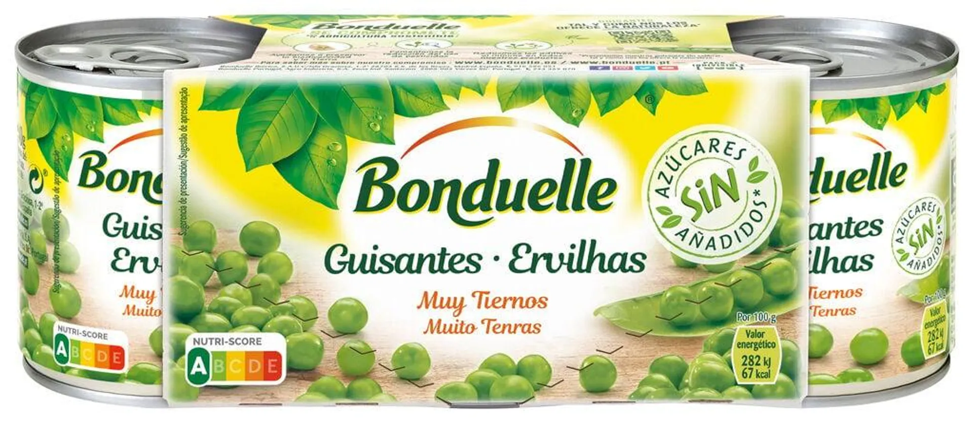 Guisantes Bonduelle pack 3 natural