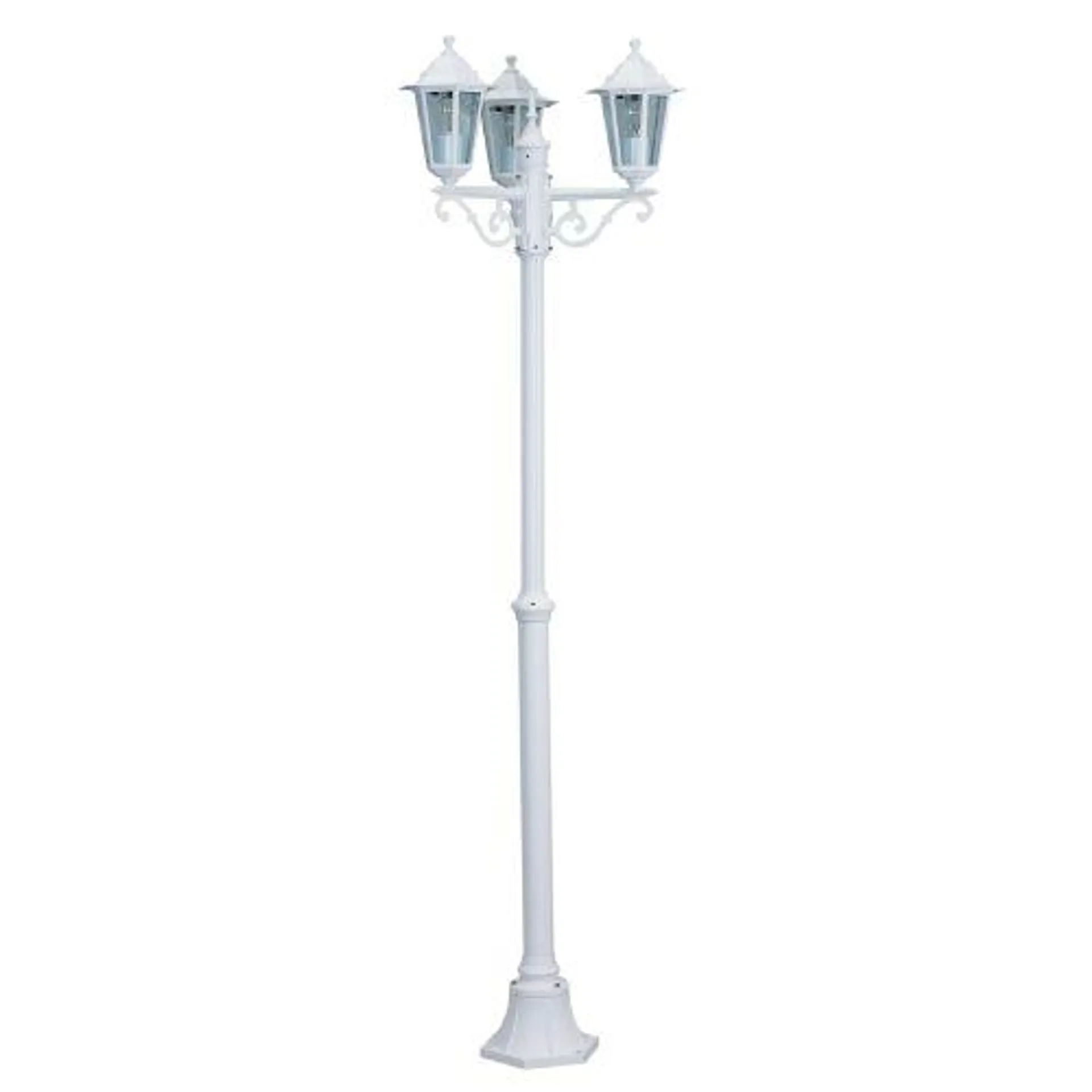 Farol jardin 3 focos e-27 3x60w aluminio blanco orlando simon brico