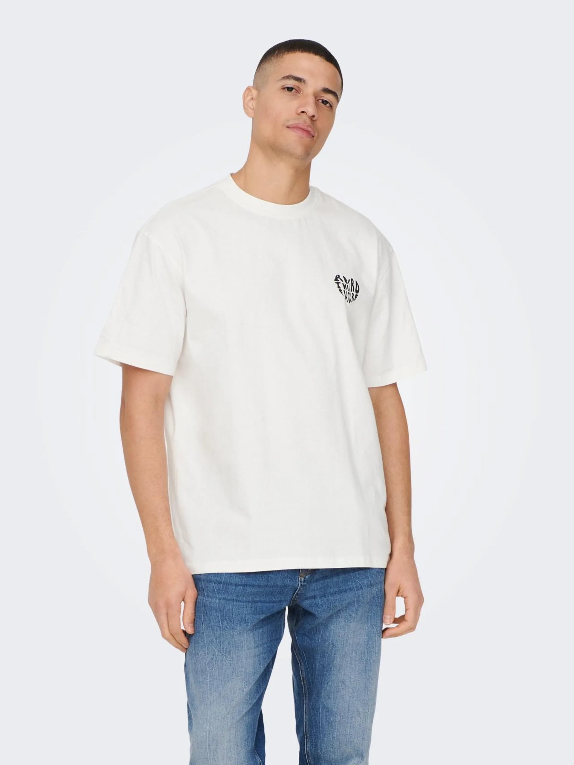 Relaxed fit O-hals T-shirts