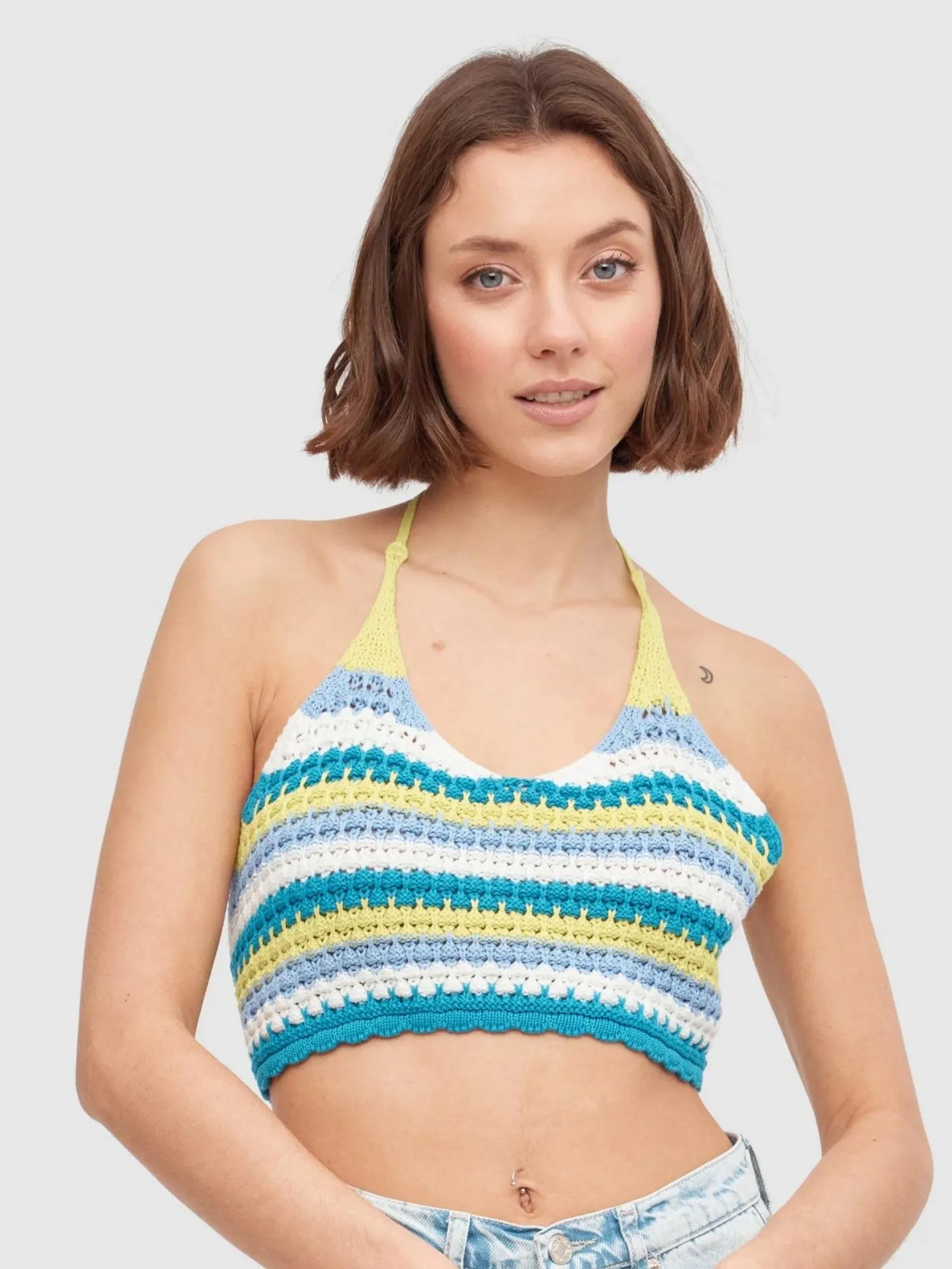 Top crochet multicolor