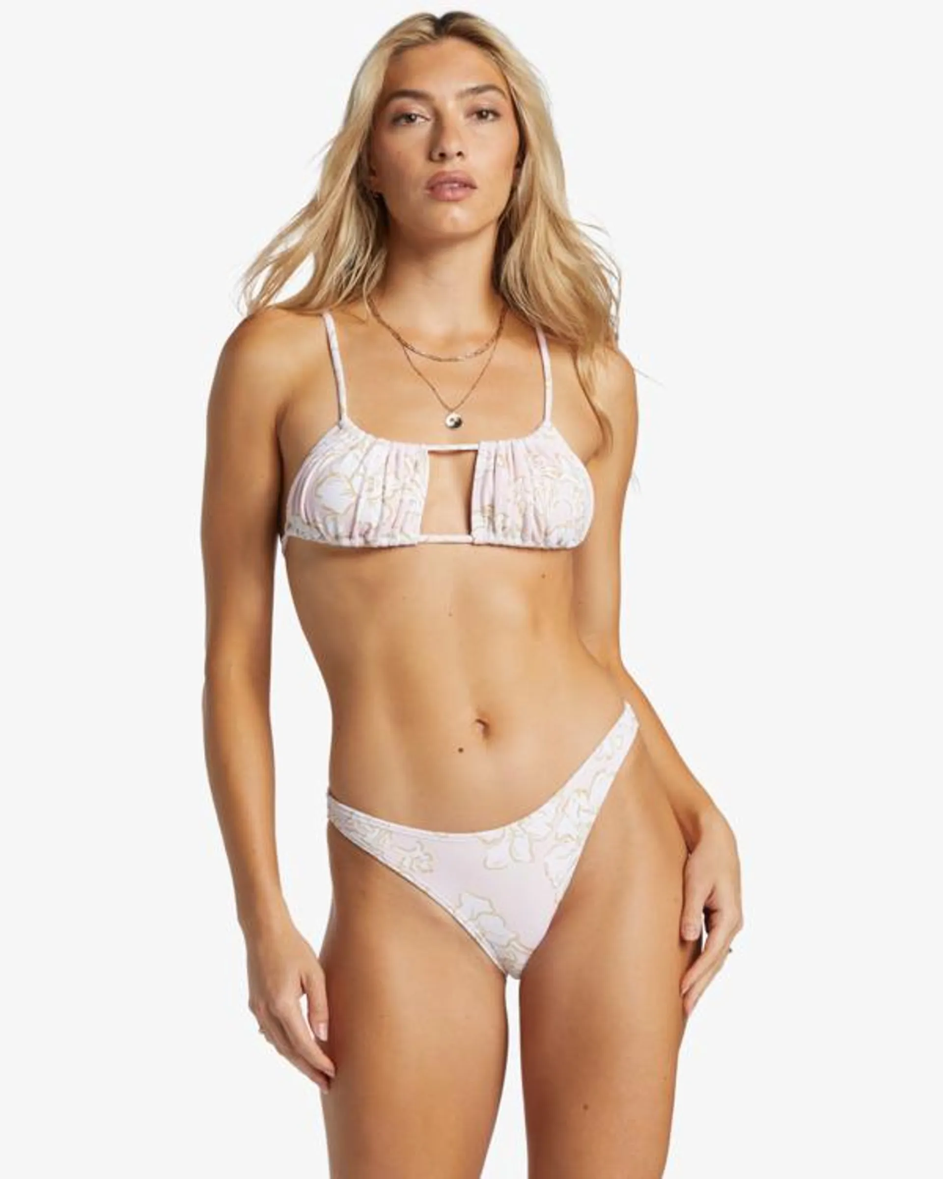 The Tropics Call - Top de bikini de cobertura media para Mujer