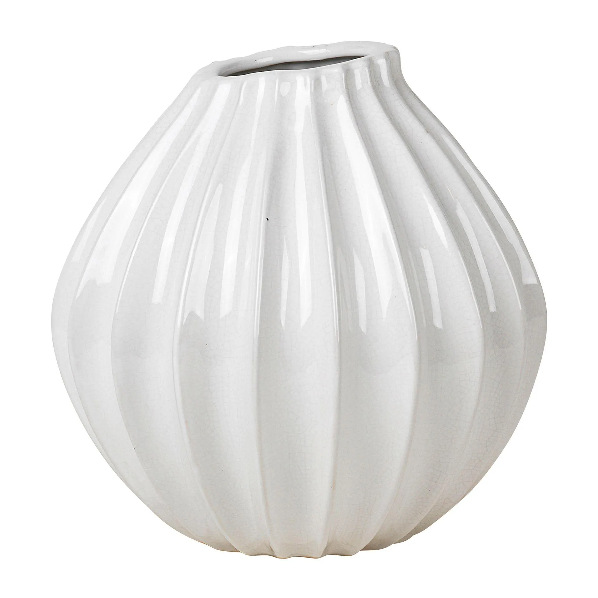 Wide vase ivory 25 cm