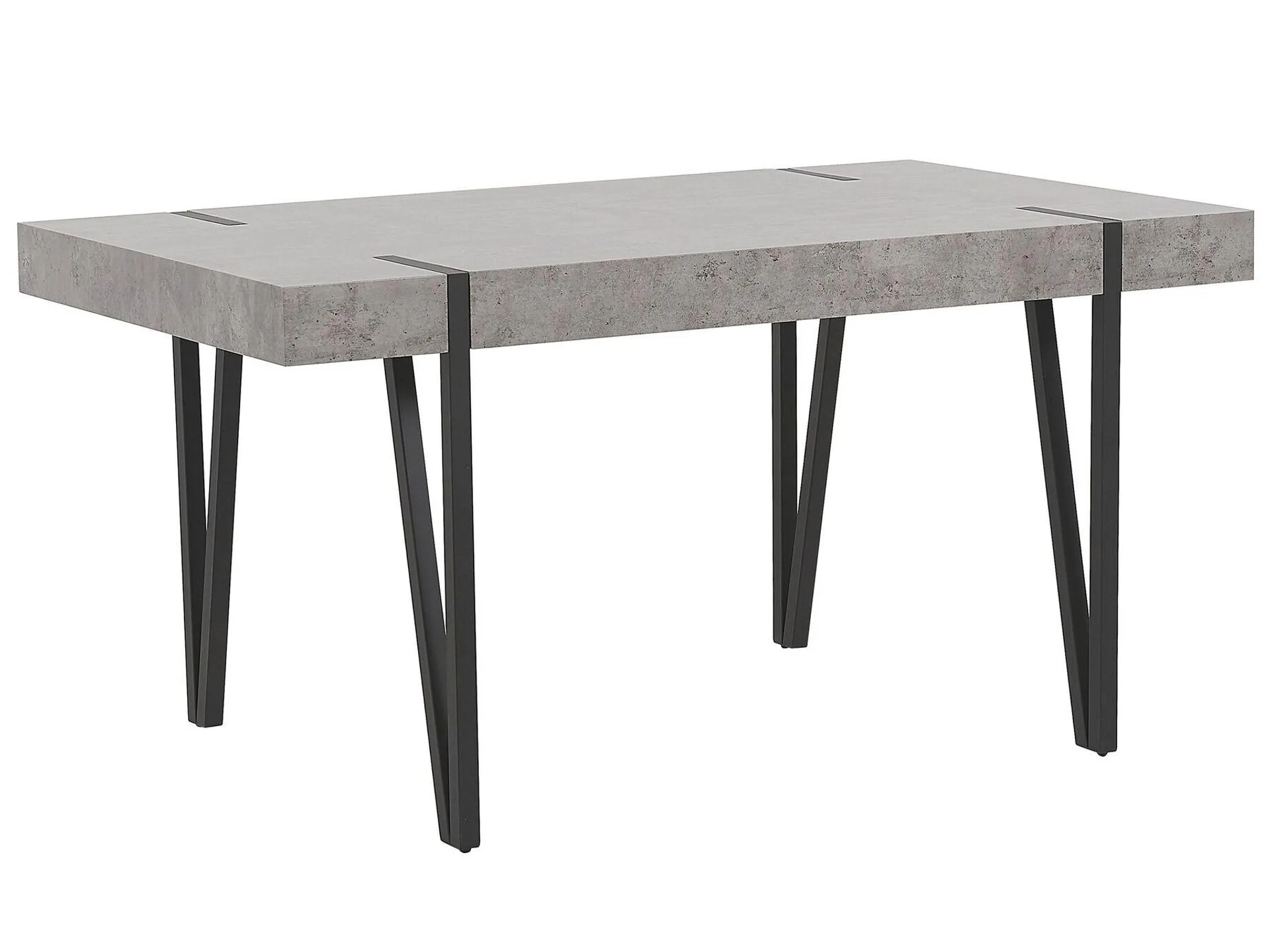 Mesa de comedor ADENA Efecto cemento Gris