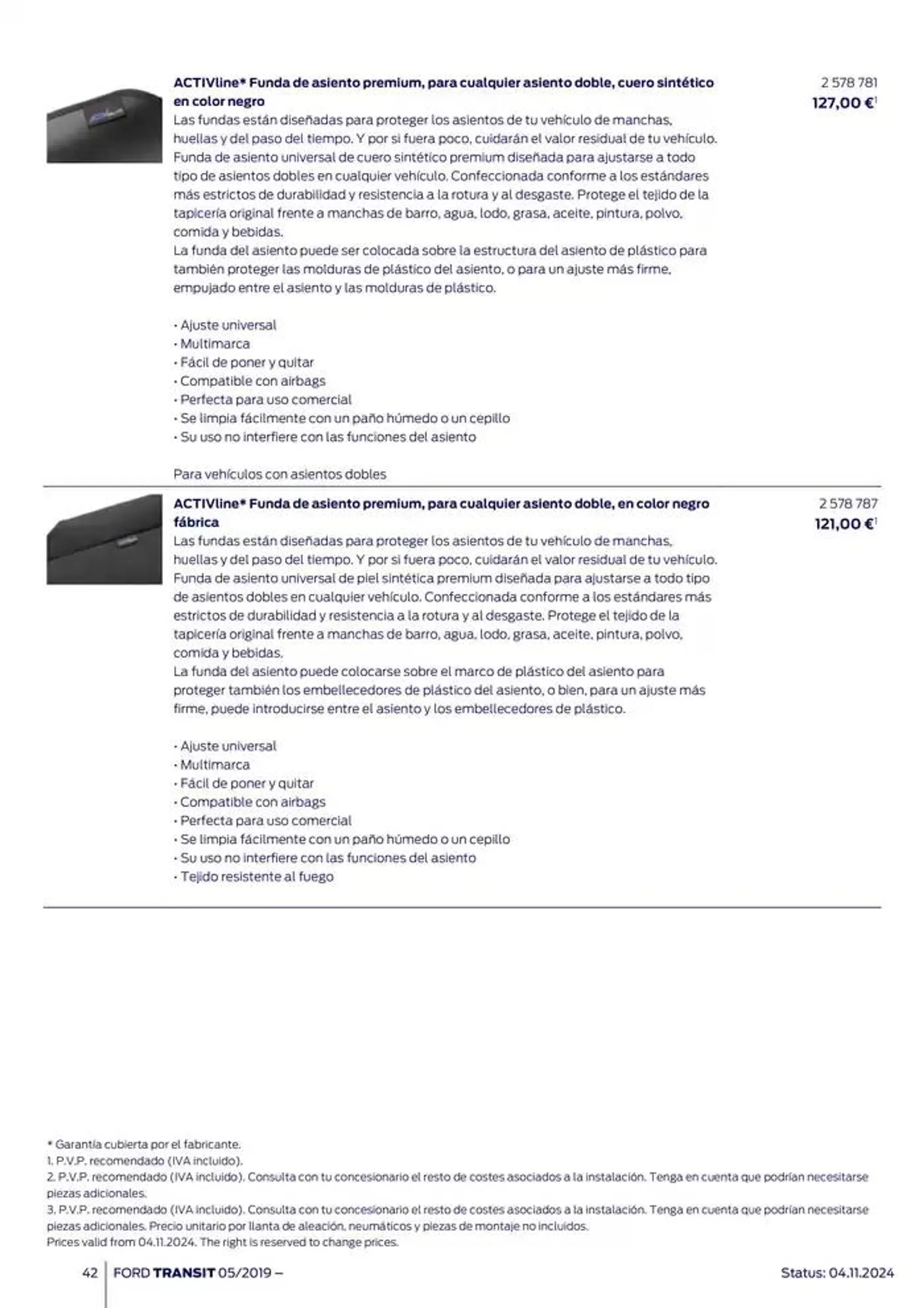 Catálogo de Ford de accesorios Transit Van 13 de noviembre al 13 de noviembre 2025 - Página 42