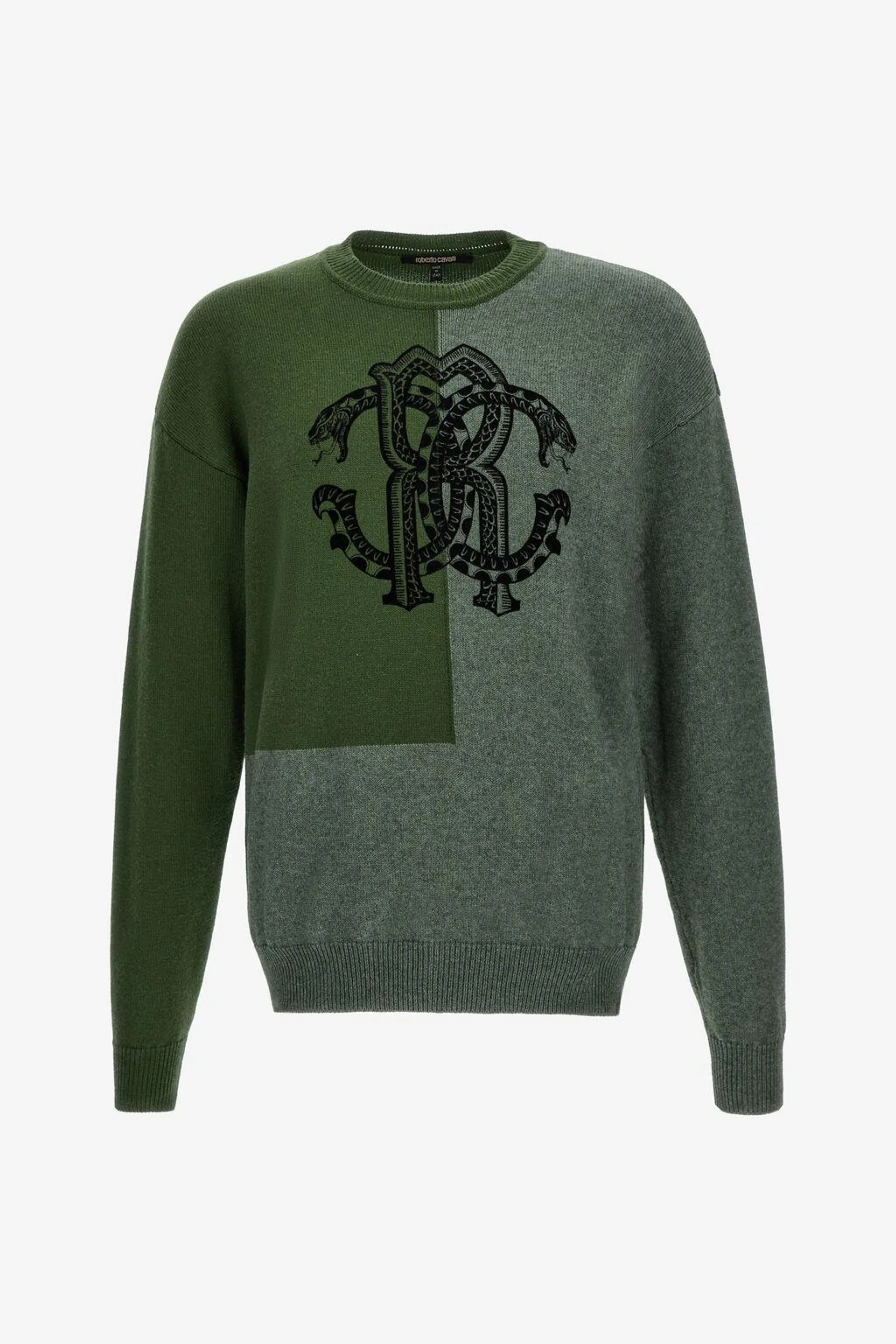 Sweater with Monogram Mirror Snake