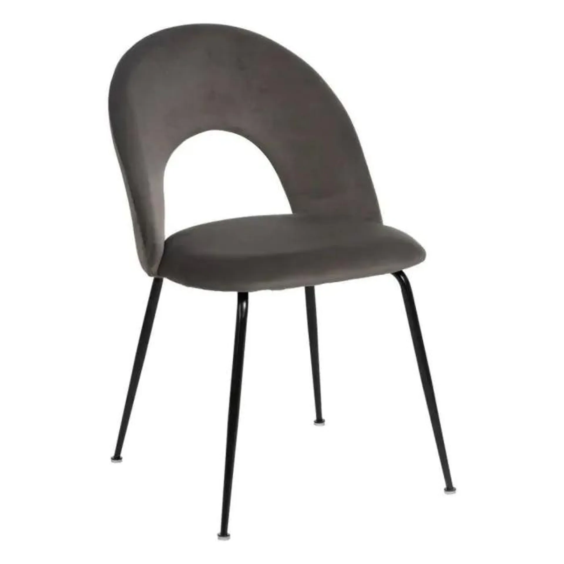 Silla de Comedor Tapizada con Patas de Metal