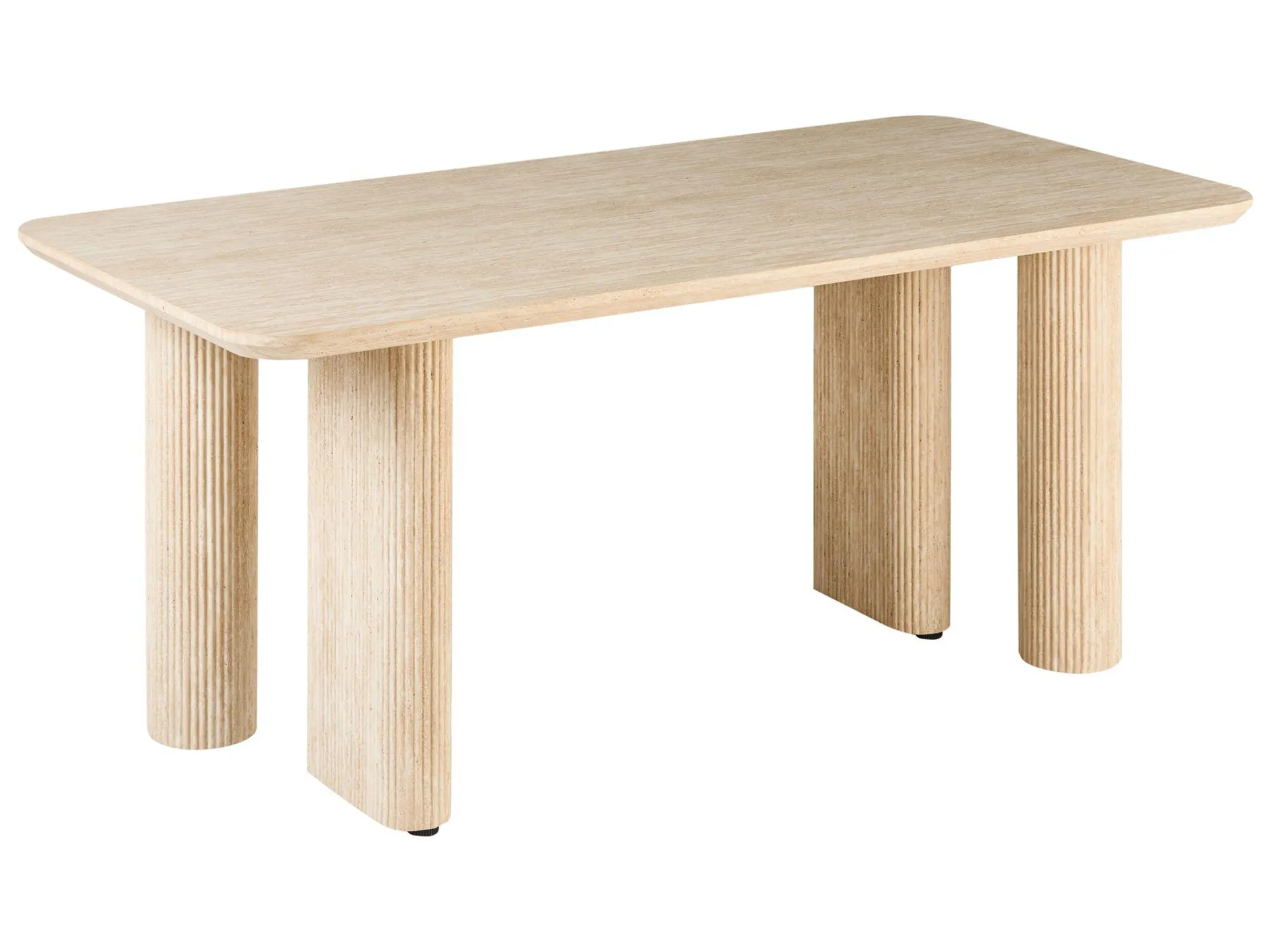 Mesa de comedor BARROY Efecto travertino 180 cm 90 cm