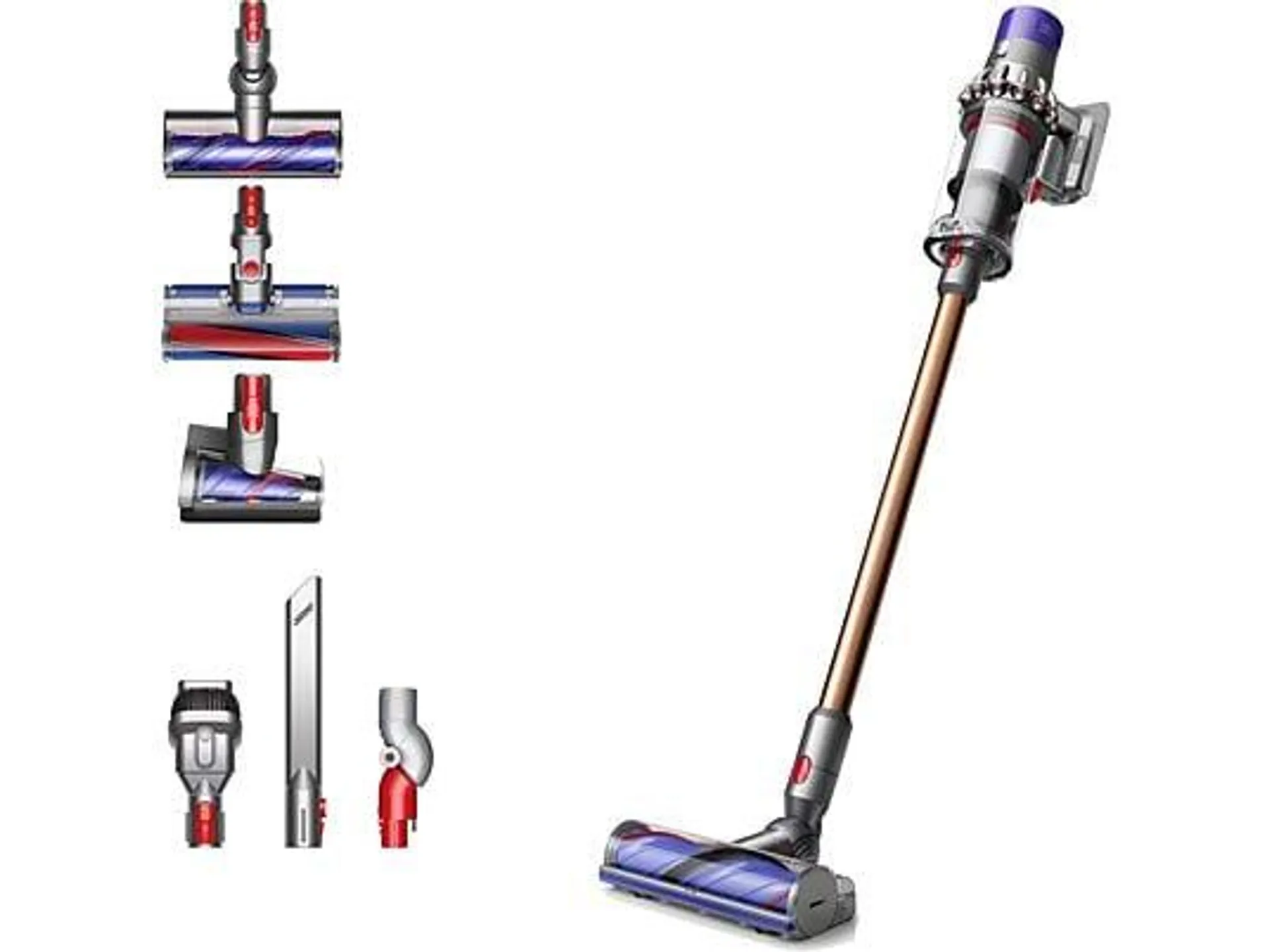 Aspirador escoba - Dyson Cyclone v10 Absolute, Potencia 150 W, Sin cable, Tecnología ciclónica, 60 min, Níquel