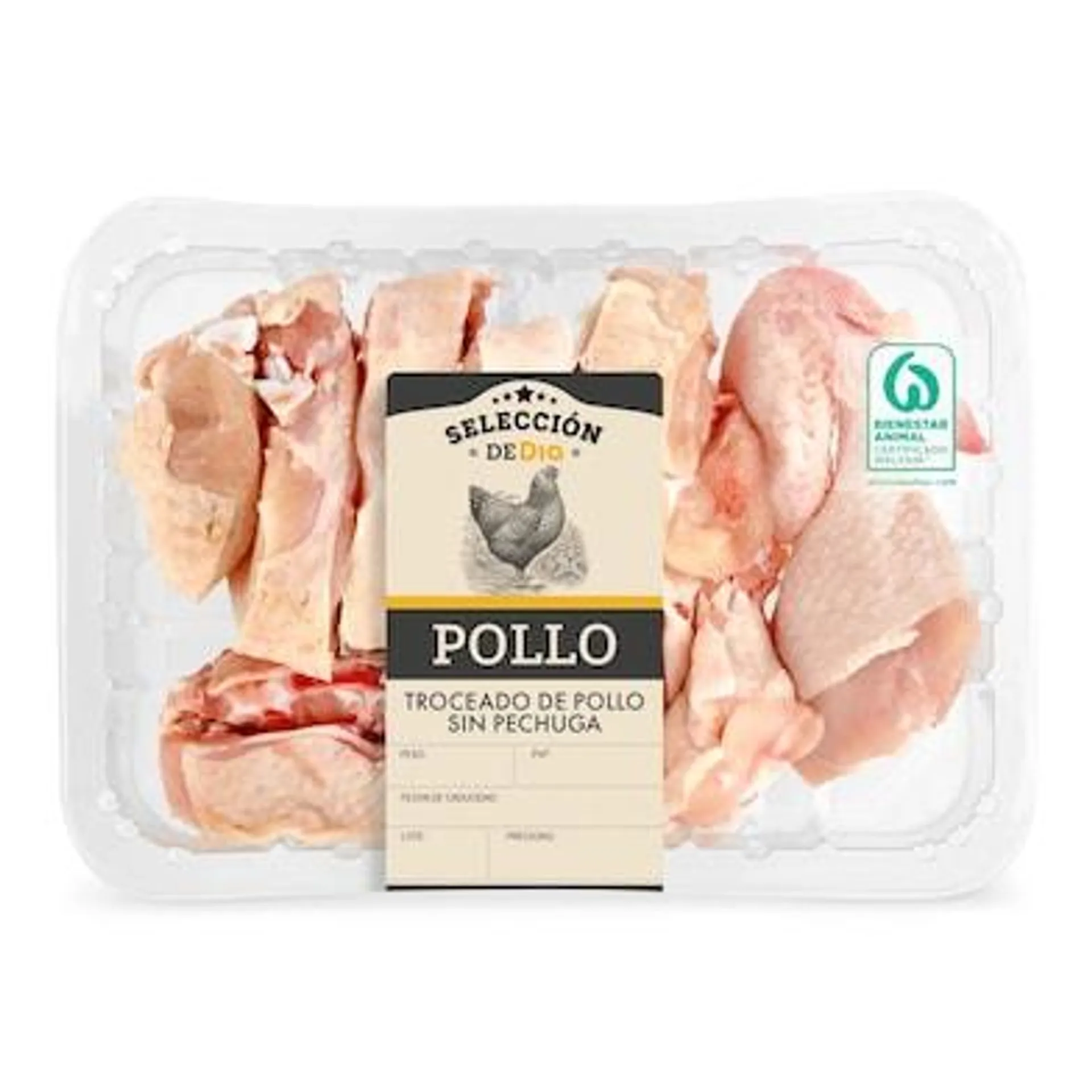 Medio pollo troceado formato familiar Selección de Dia bandeja 800 g aprox.