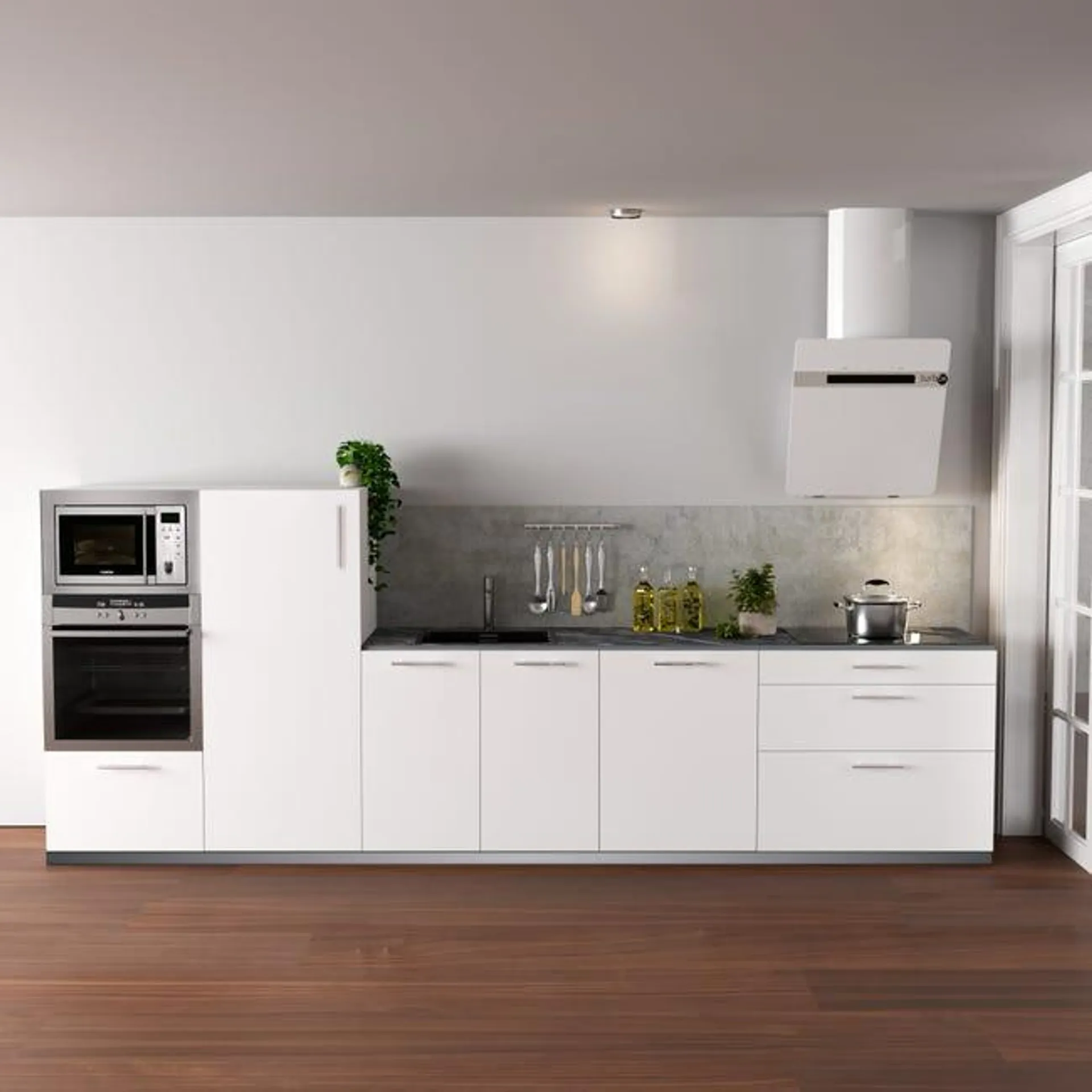 Cocina en kit DELINIA ID SOFIA blanco 3.60 m