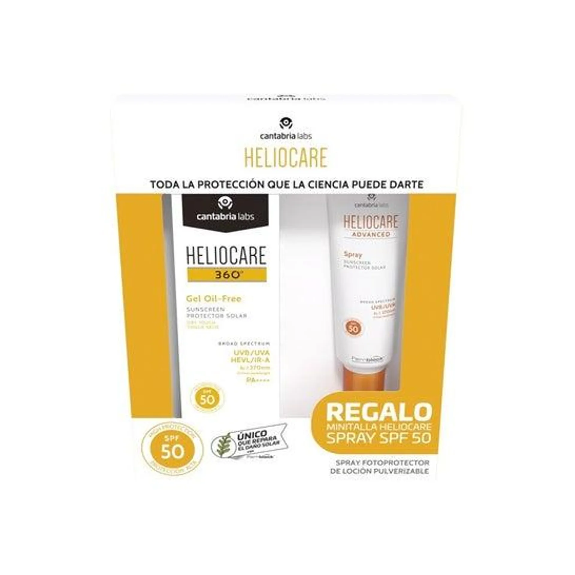 Heliocare 360 Pack Gel Oil Free SPF50 50ml + Advanced Spray SPF50 75ml