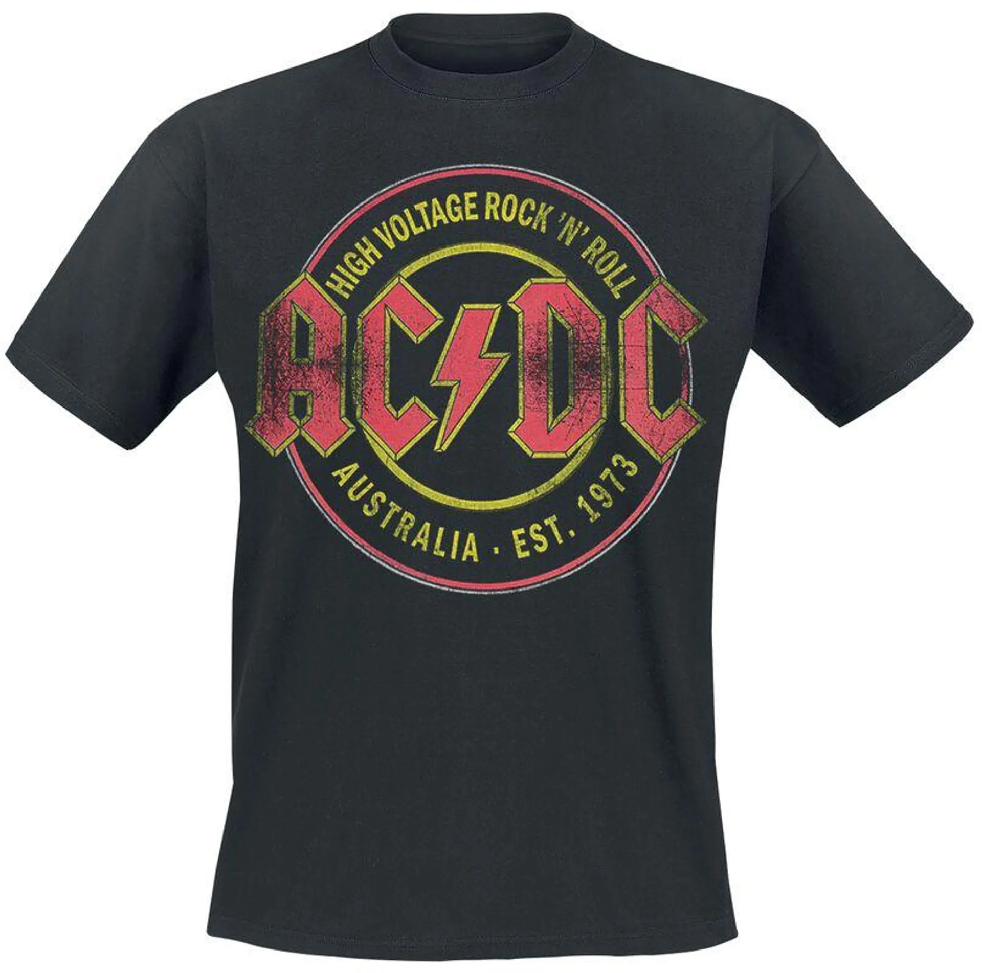 "High Voltage - Rock 'N' Roll - Australia Est. 1973" Camiseta Negro de AC/DC