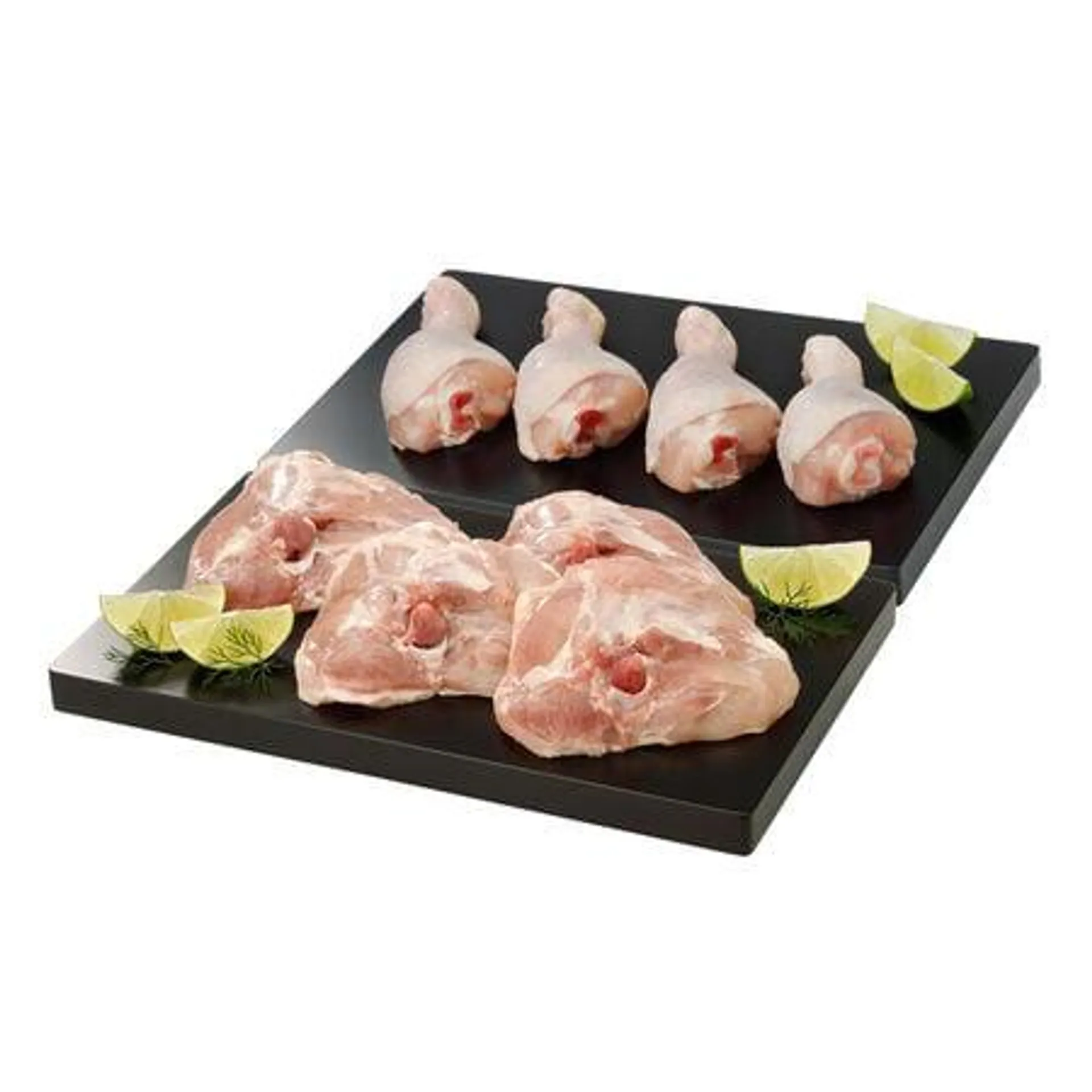 LOTE de Pollo: 1Kg de Contramuslos + 1Kg de Jamoncitos