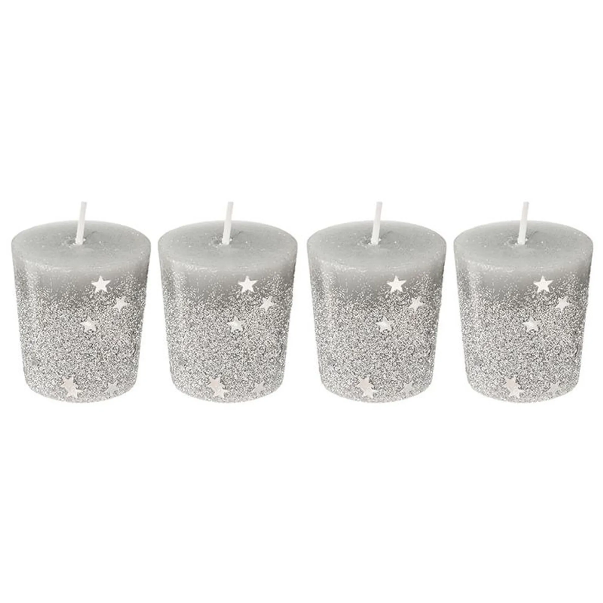 Pack 4 velas decoradas 4,5 cm