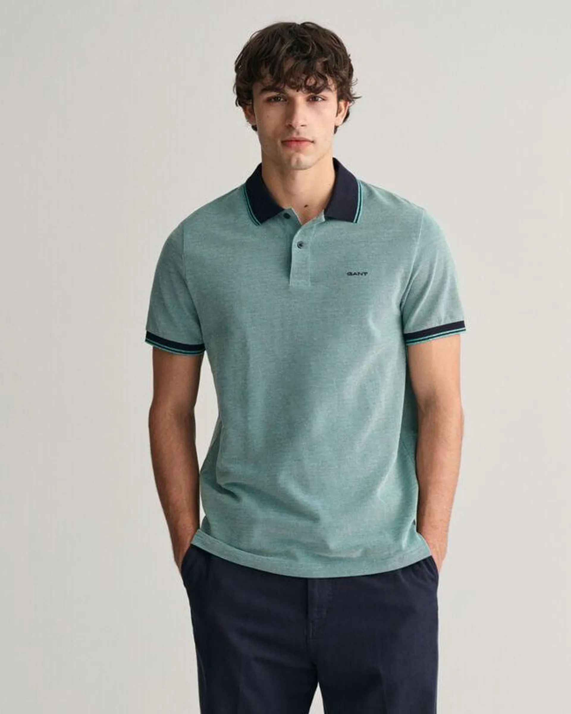 Polo de piqué Oxford en cuatro colores