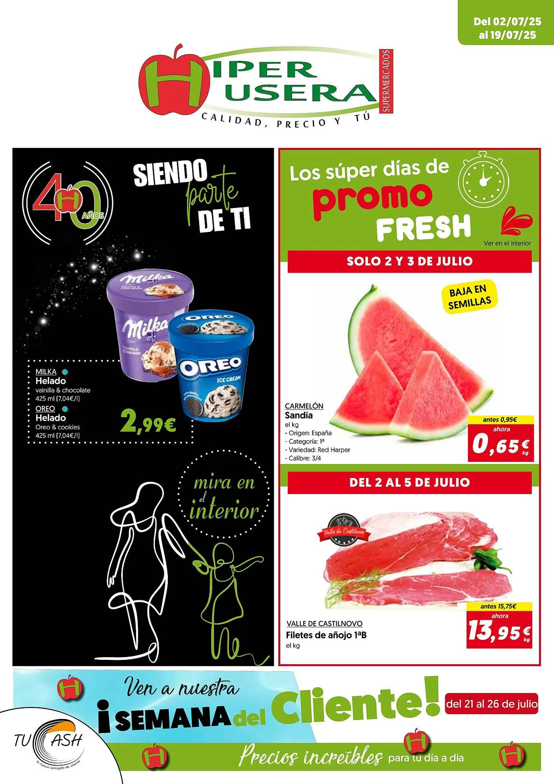 Catálogo de Folleto Hiper Usera 2 de julio al 19 de julio 2025 - Página 1