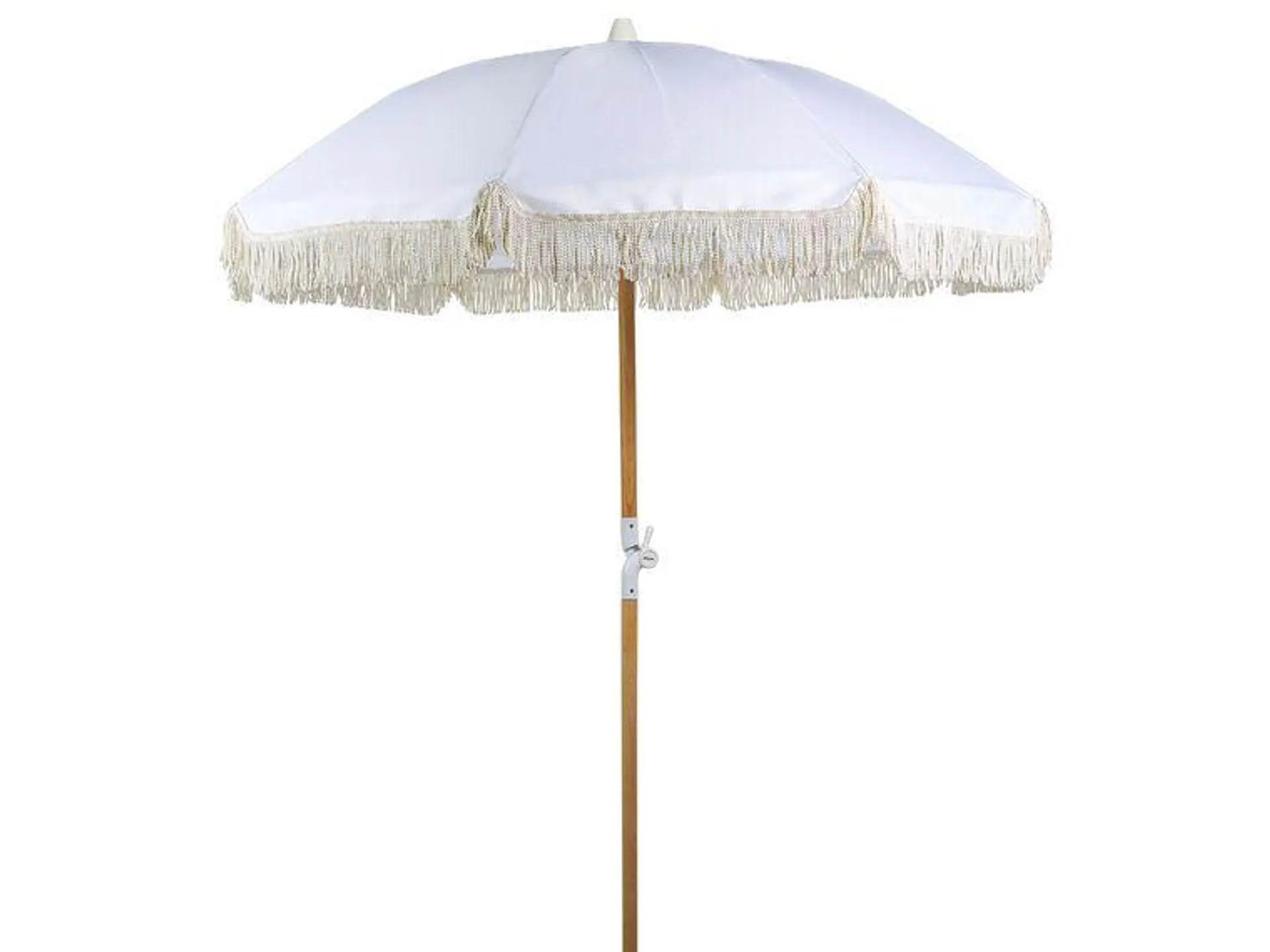 Sombrilla blanco/madera clara 150 cm MONDELLO