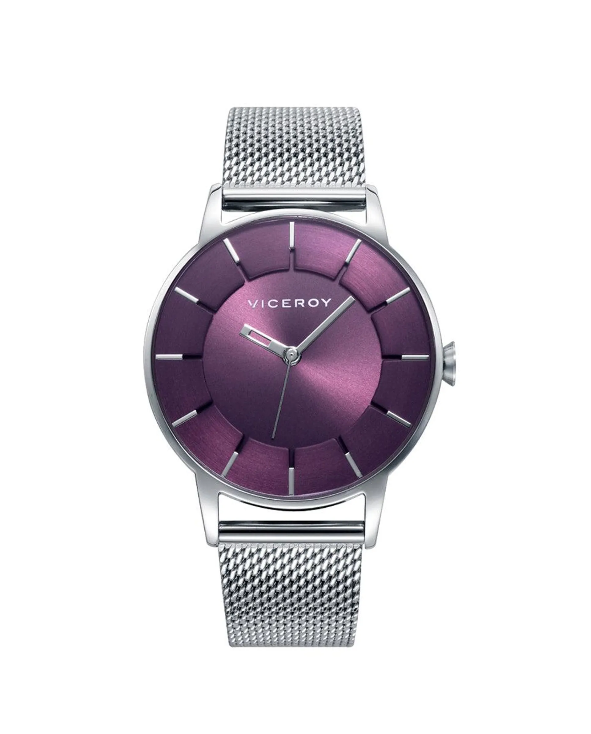 Reloj de mujer Kiss tres agujas acero con malla milanesa