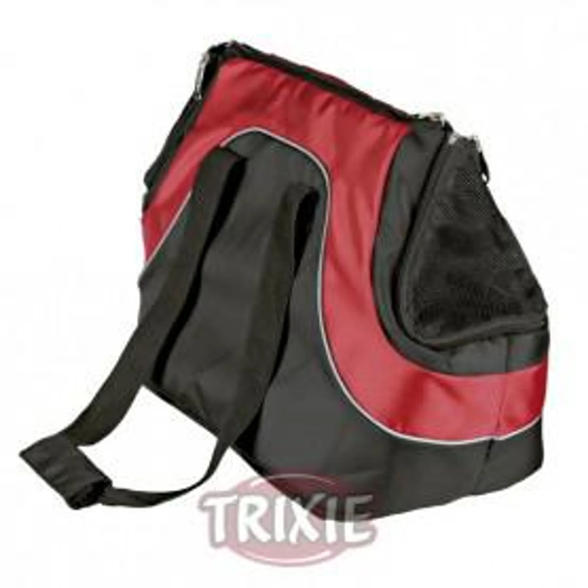 Bolsa Megan, Nylon, 25×30×45 cm, Negro-Rojo