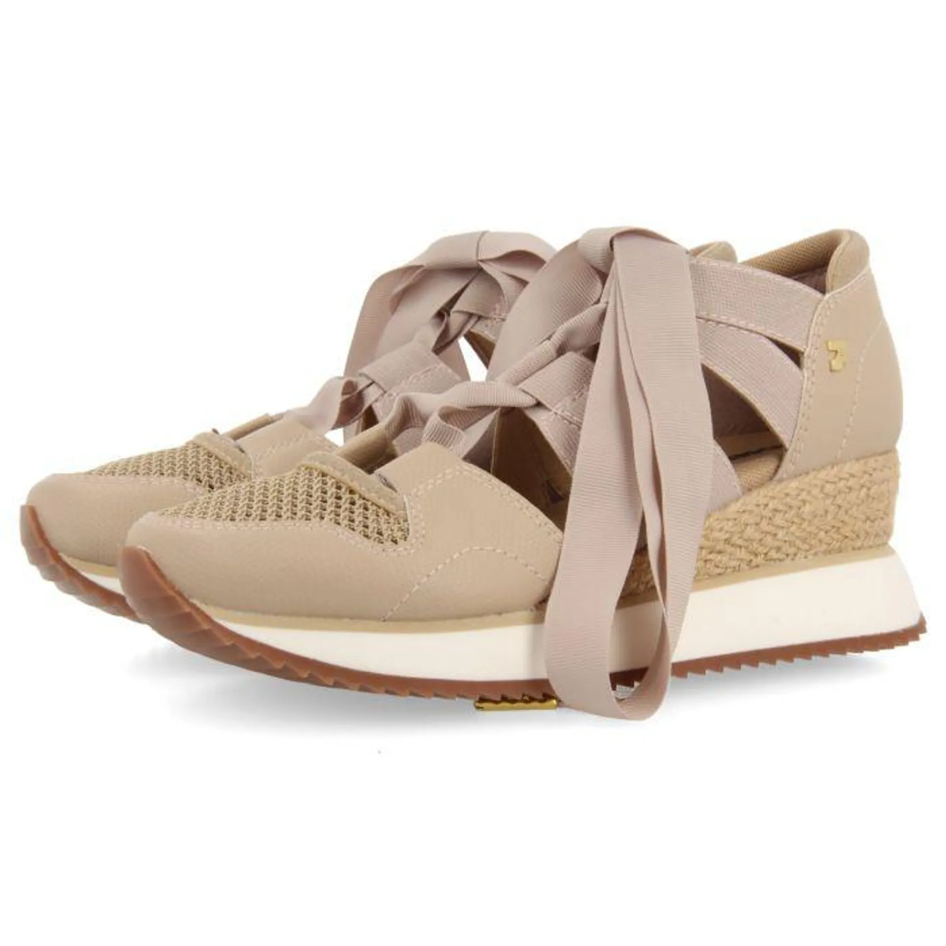 BEIGE SPORTS SANDALS ESPADRILLE TYPE WITH STRAPS FOR WOMEN MUIR